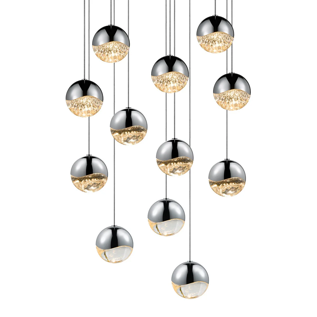 Sonneman Grapes Polished Chrome 16.25W X 3.25H Pendant