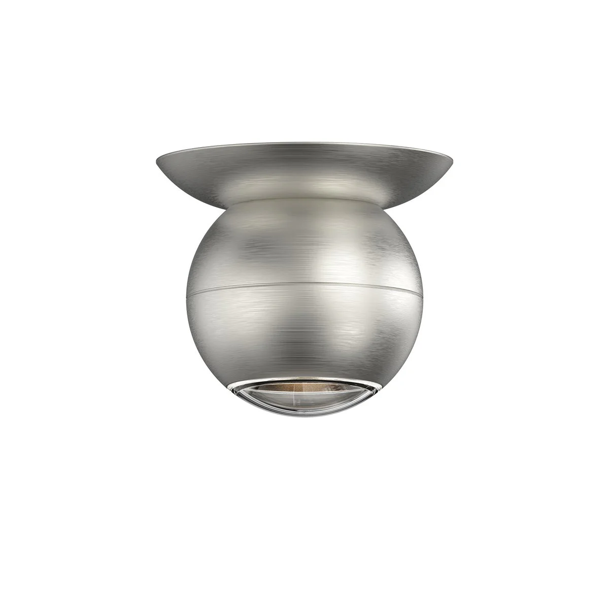 Sonneman Hemisphere Natural Anodized 4W X 4.25H Semi-Flush Mount