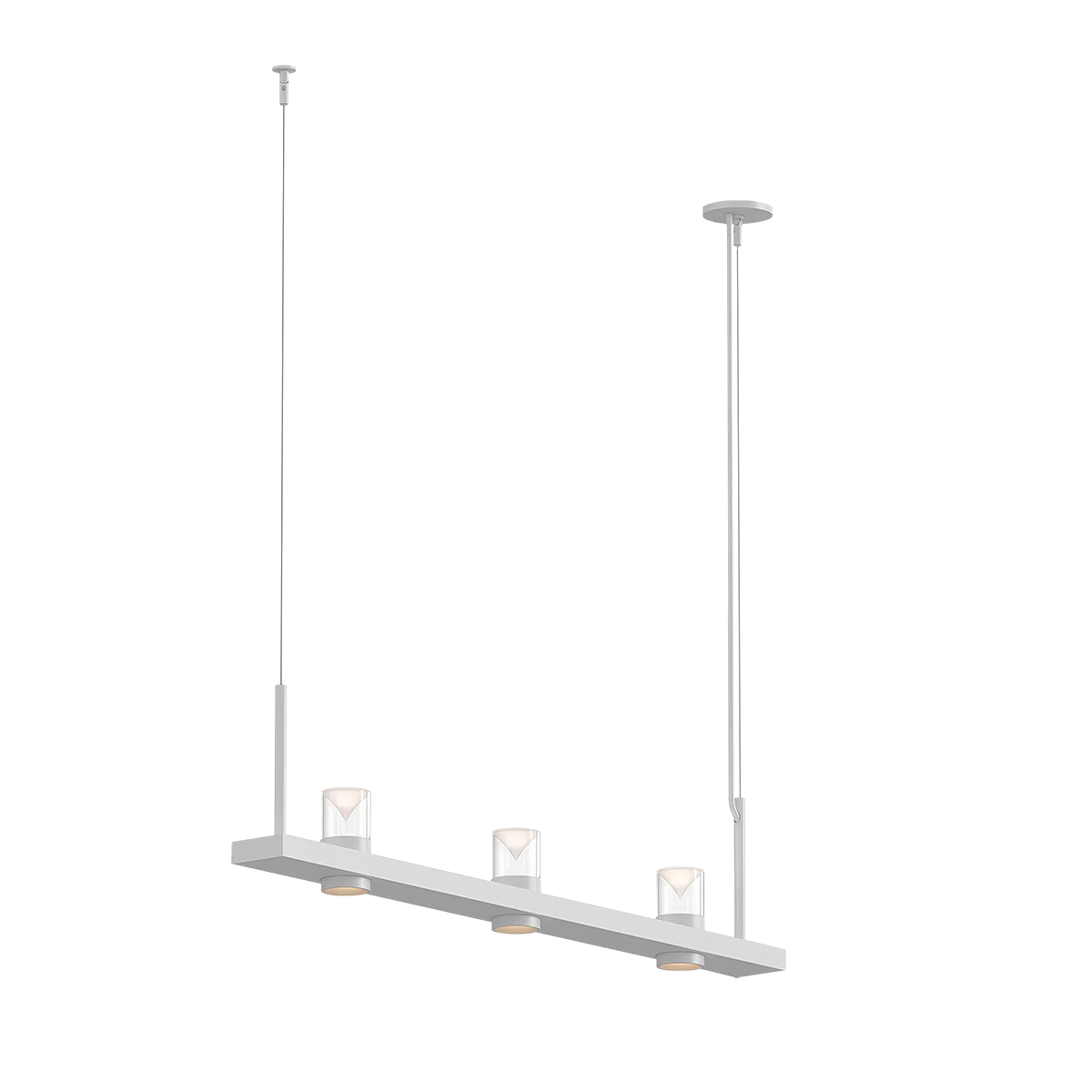 Sonneman Intervals Satin White 48.25W X 4L X 11.5H Pendant