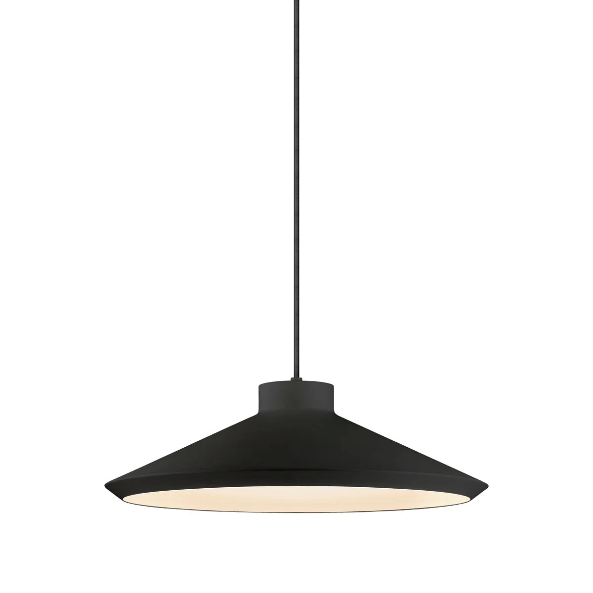 Sonneman Koma Satin Black 22W X 7.75H Pendant