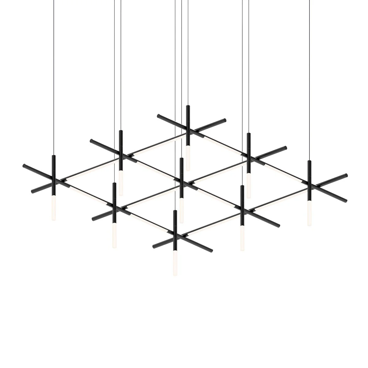 Sonneman Labyrinth Satin Black 74.25W X 69L X 18.75H Pendant