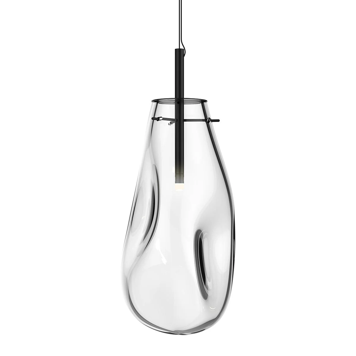 Sonneman Liquid Satin Black 10.5W X 22H Pendant