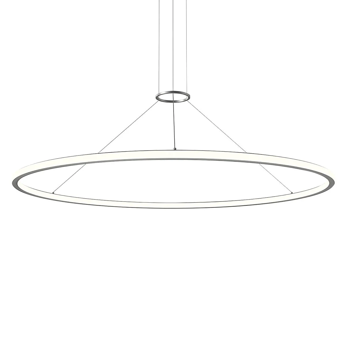 Sonneman Luna Bright Satin Aluminum 61.5W X 1.75H Pendant