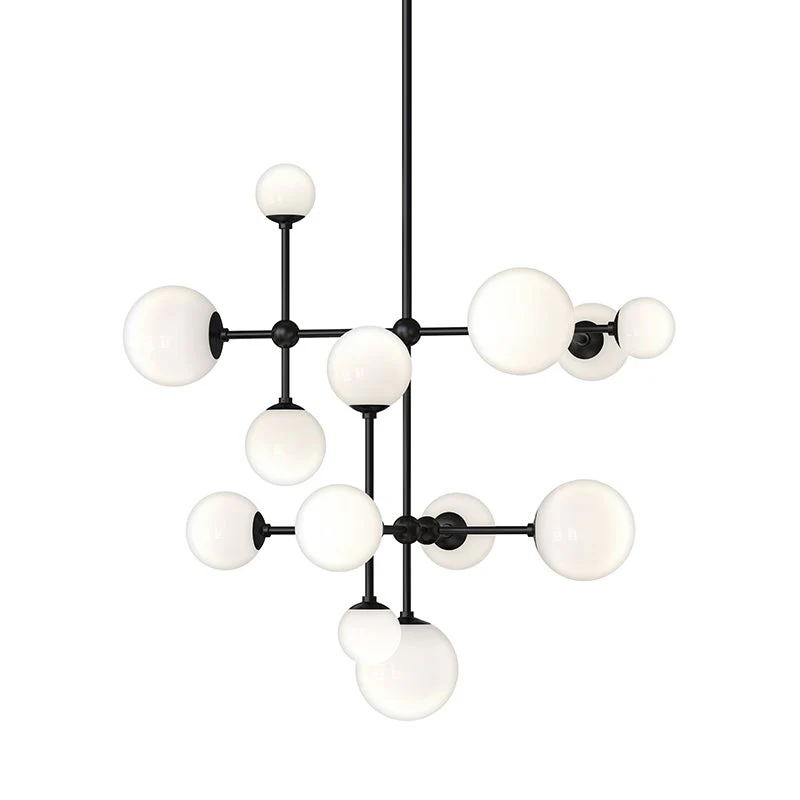 Sonneman Sabon Satin Black 29W X 27H Pendant