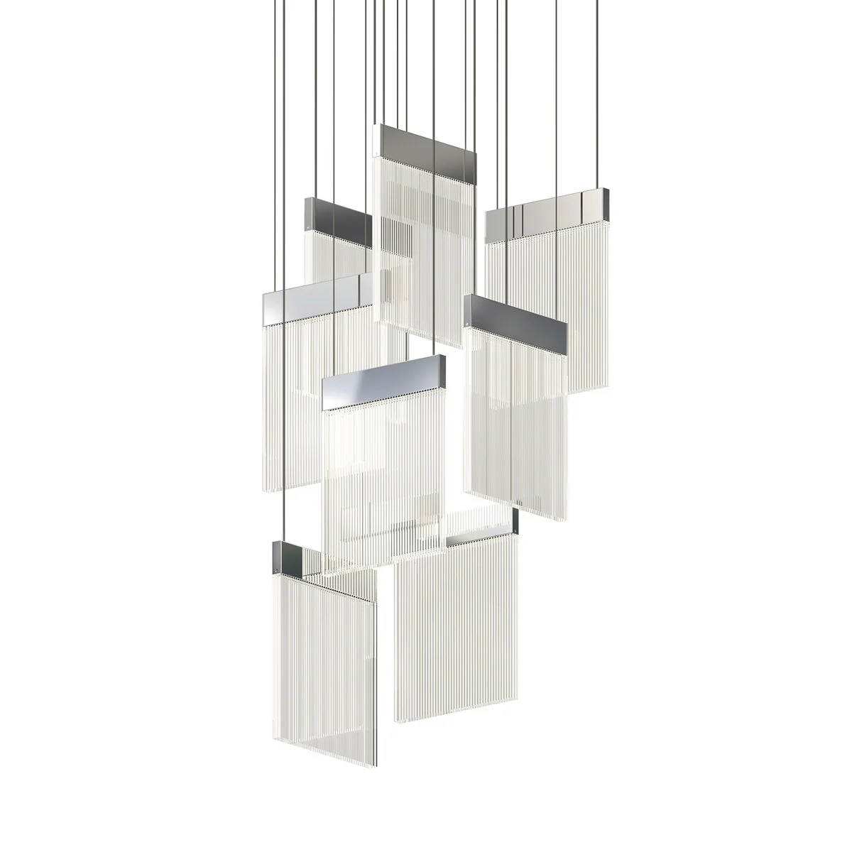 Sonneman V Panels Polished Chrome 16.25W X 16.25L X 23.5H Pendant