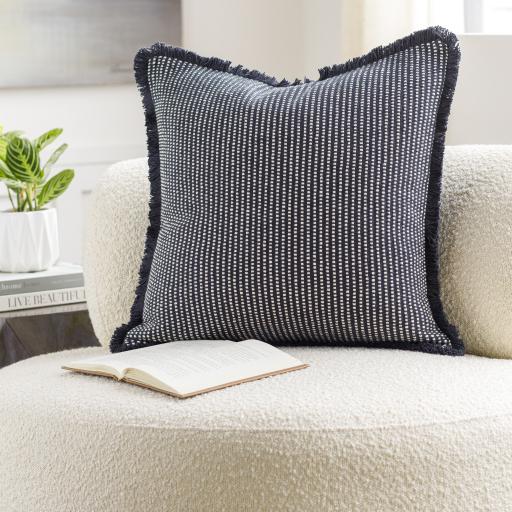 Surya Cotton Fringe Ctf-002 20"L X 20"W Pillow - Image 2