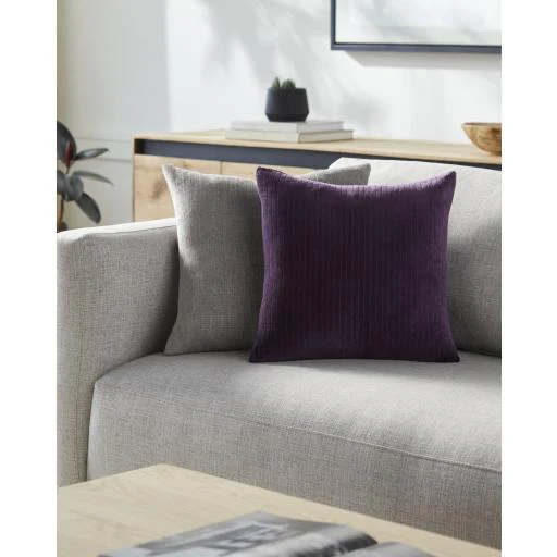 Surya Cotton Velvet Stripes Cv-091 18"H X 18"W Pillow Kit - Image 3