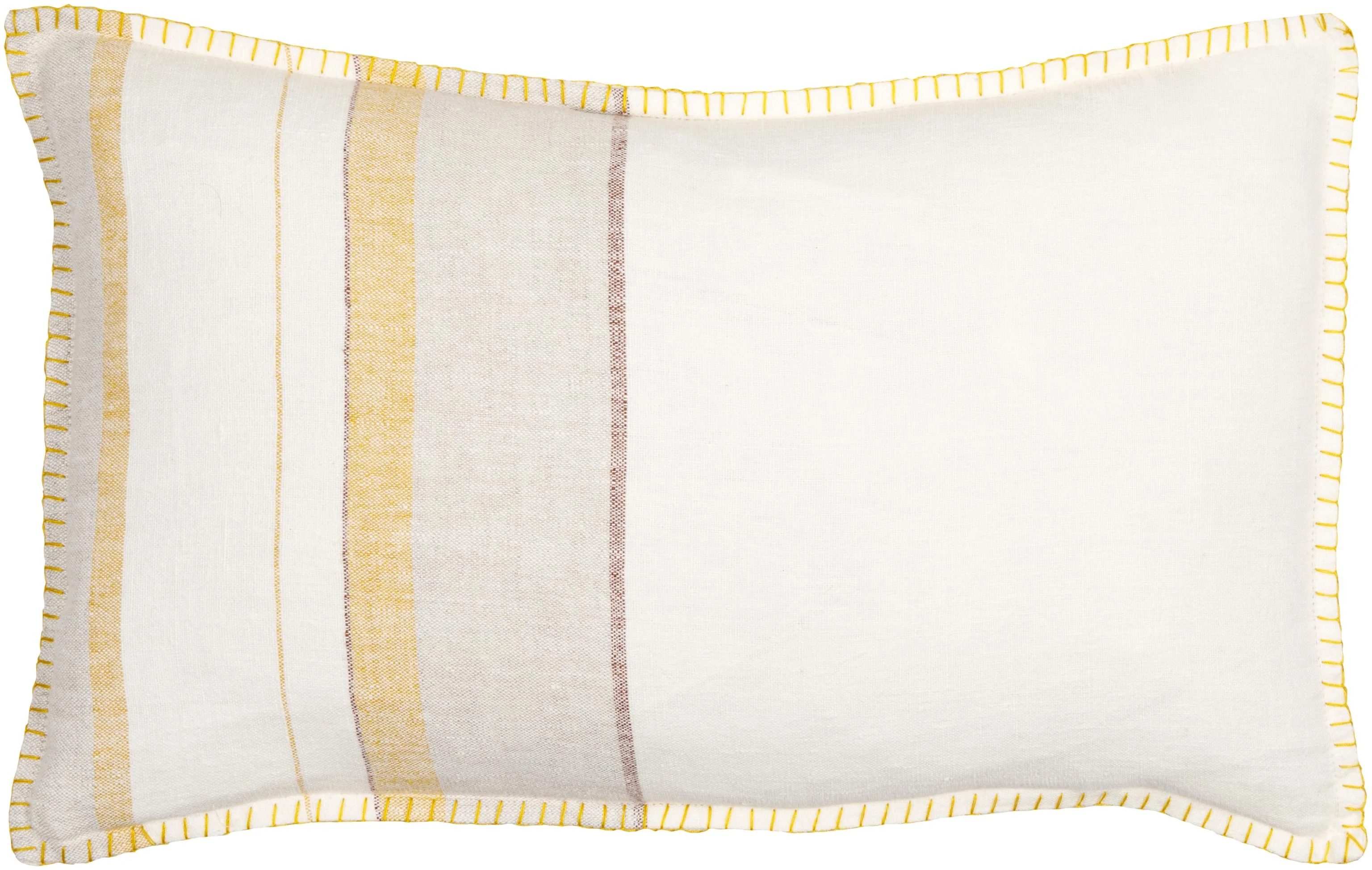 Surya Linen Stripe Embellished Lsp-002 20"L X 20"W Pillow