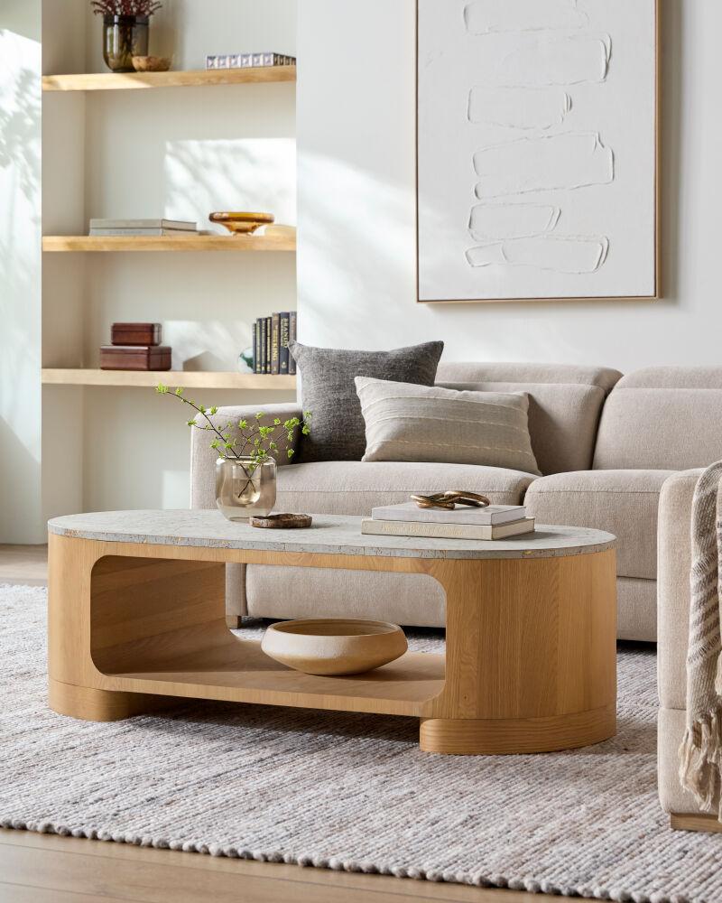Surya Poros Pors-006 17"H X 54"W X 26"D Accent Table - Image 2