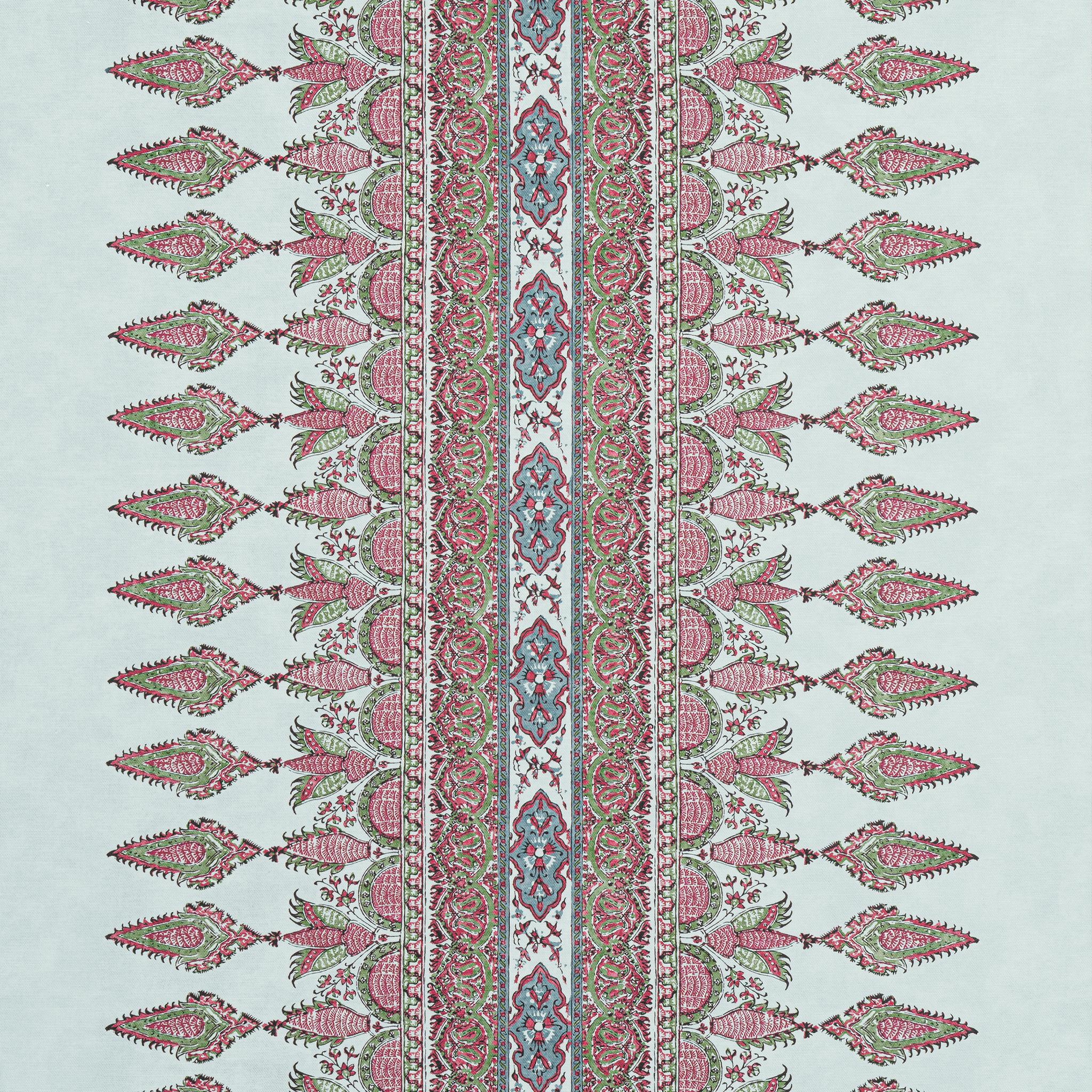Thibaut Akola Stripe Raspberry And Teal Fabric