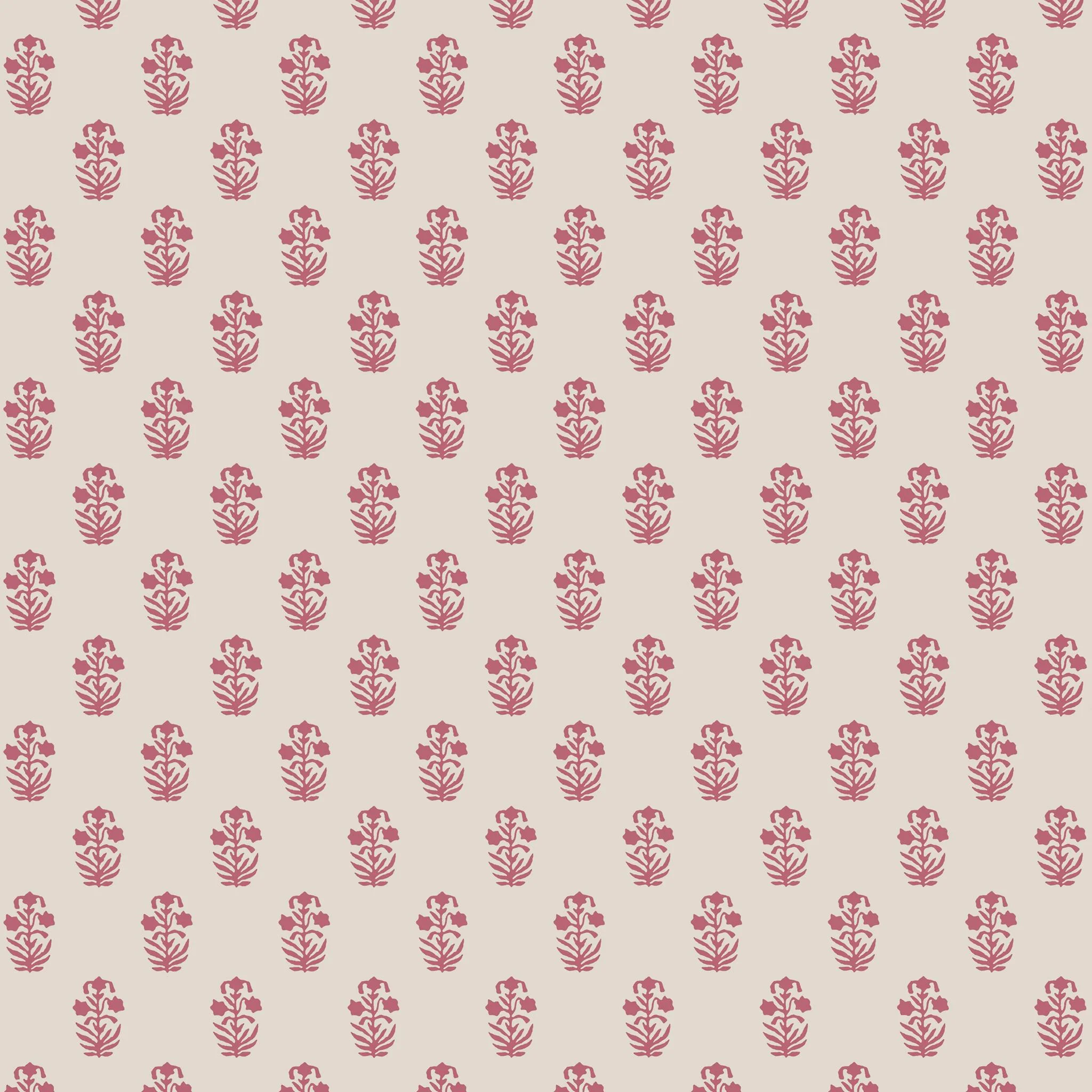Thibaut Corwin Raspberry On Natural Wallpaper