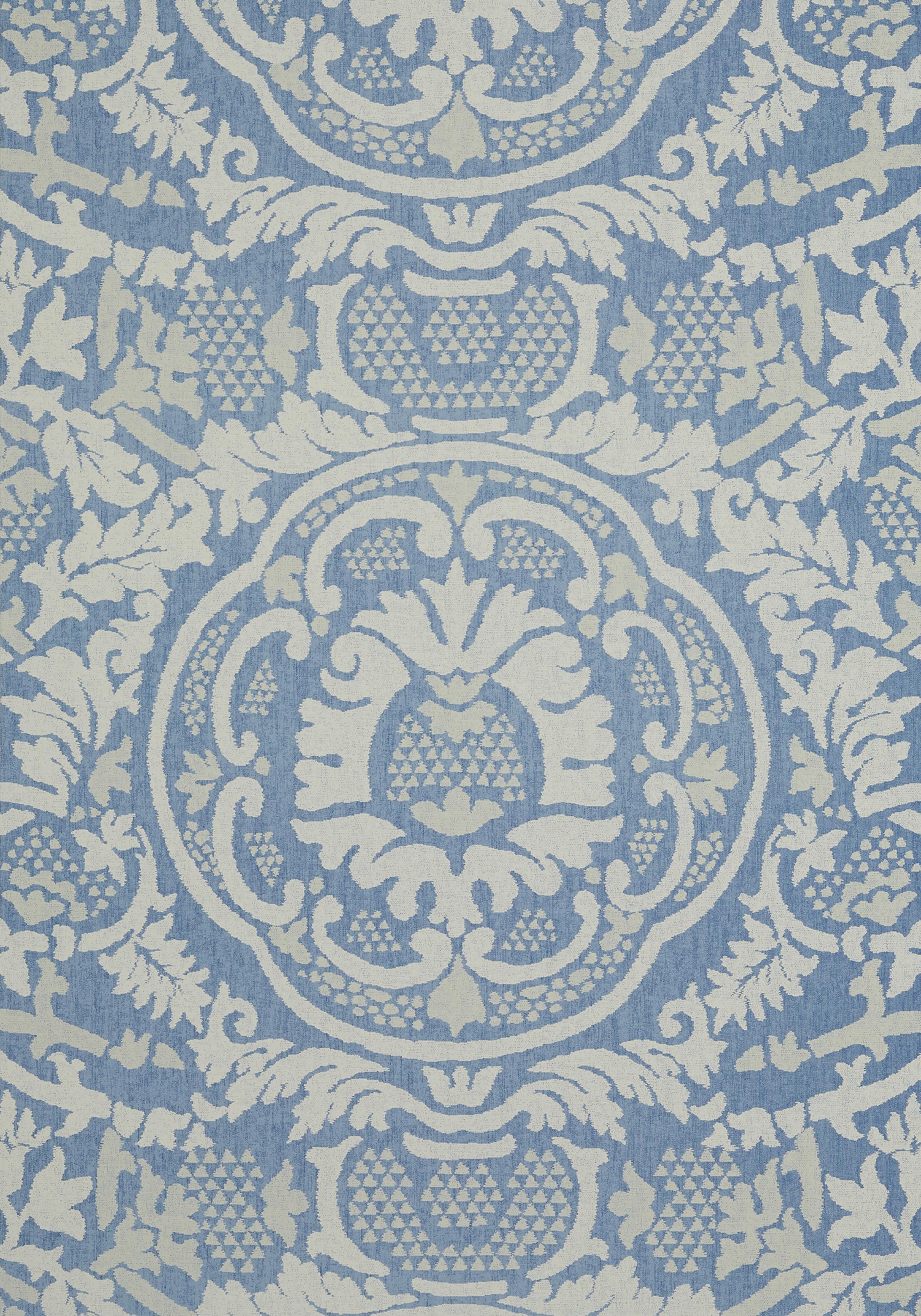 Thibaut Earl Damask Blue Wallpaper