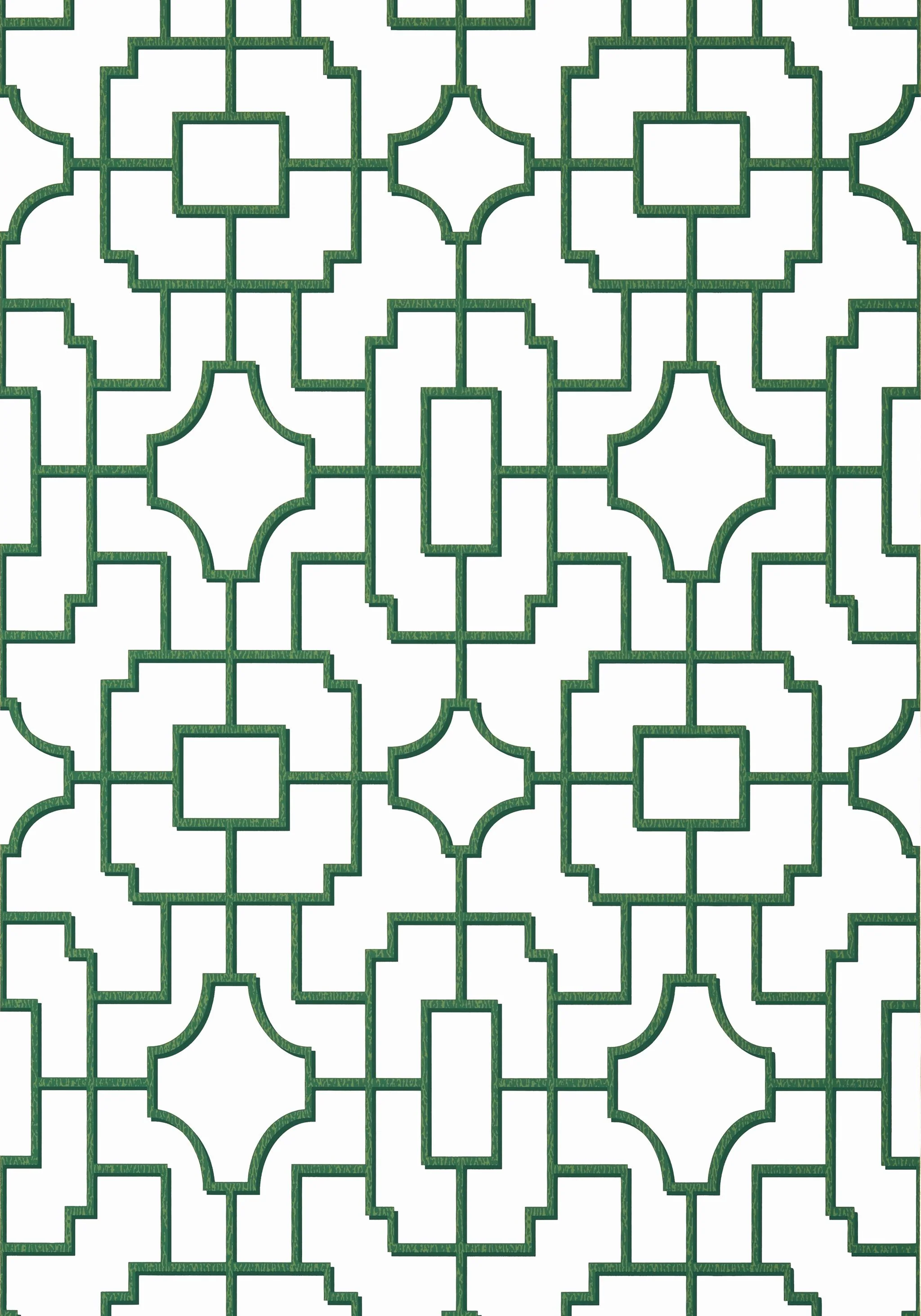 Thibaut Fretwork Green Wallpaper