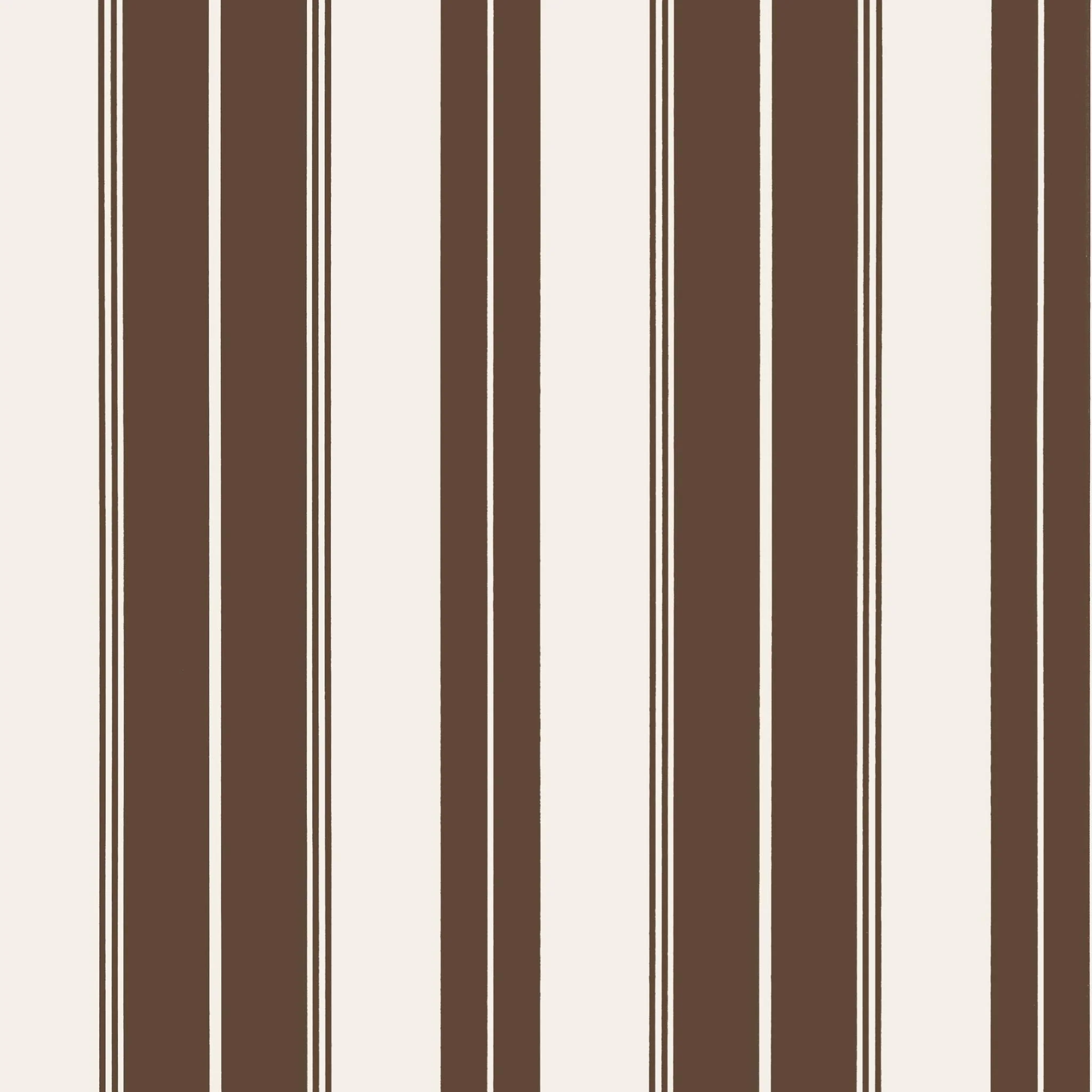 Thibaut Norfolk Stripe Chocolate Brown Wallpaper