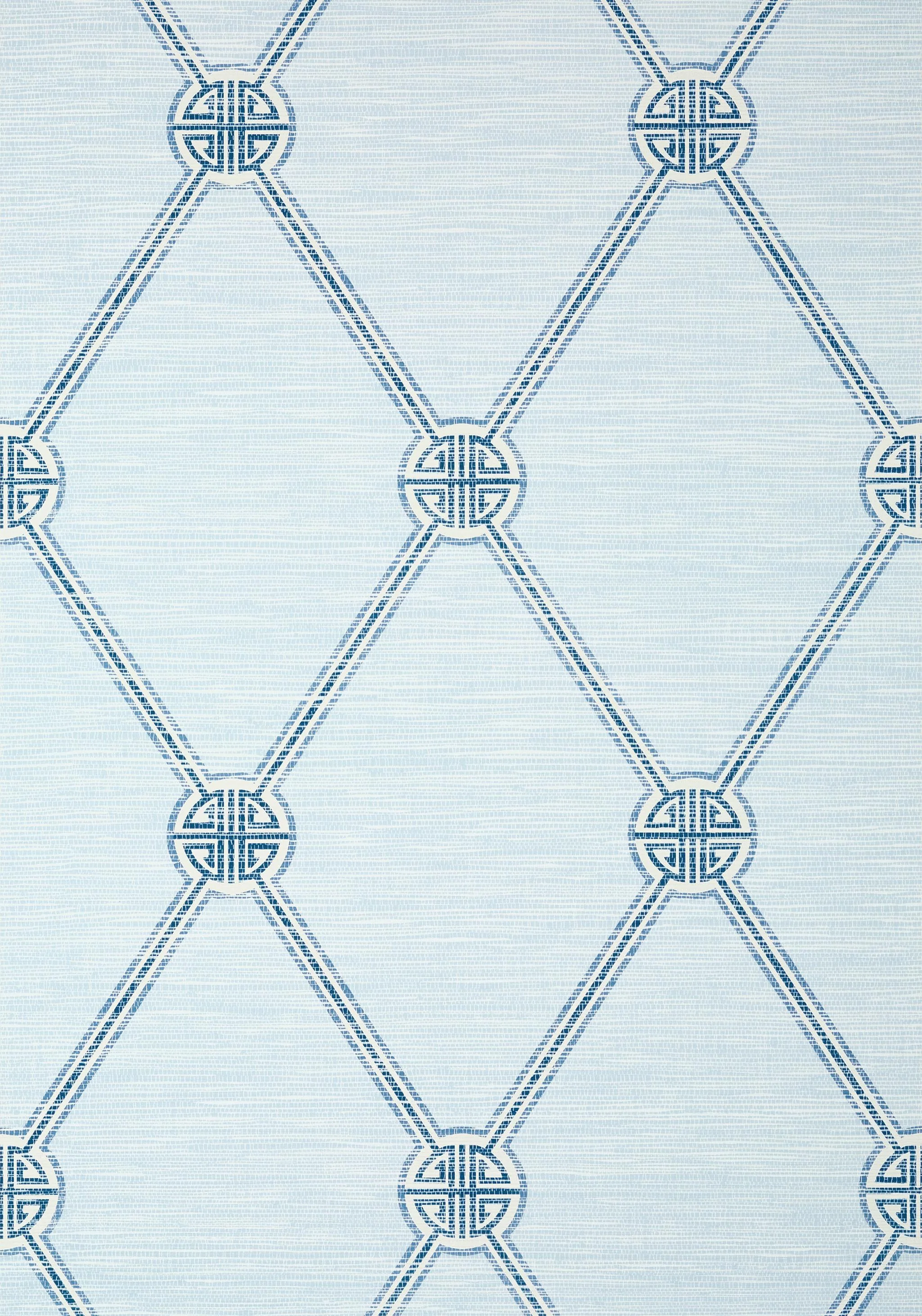 Thibaut Turnberry Trellis Spa Blue Wallpaper