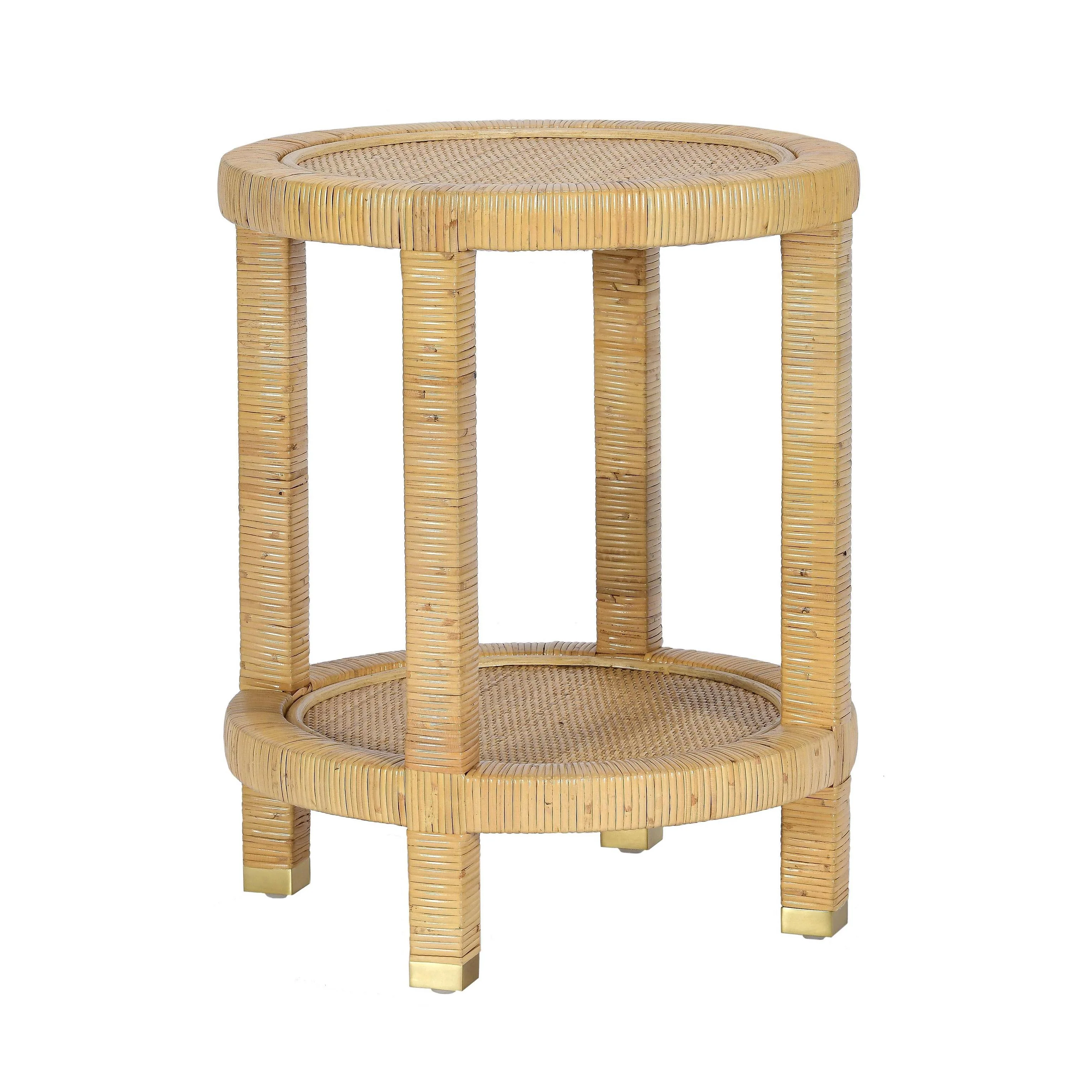 Tov Amara Natural Rattan Side Table