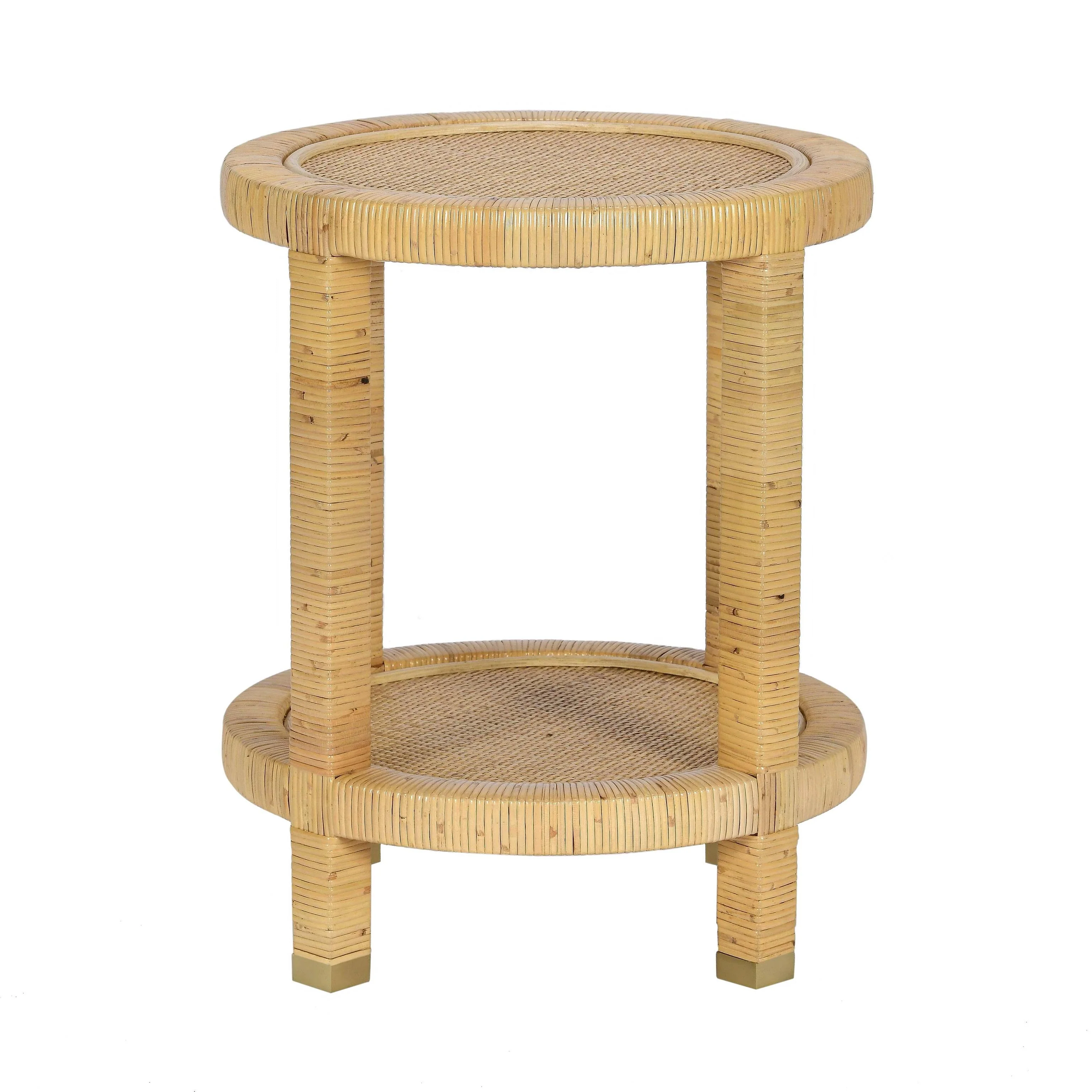 Tov Amara Natural Rattan Side Table - Image 2