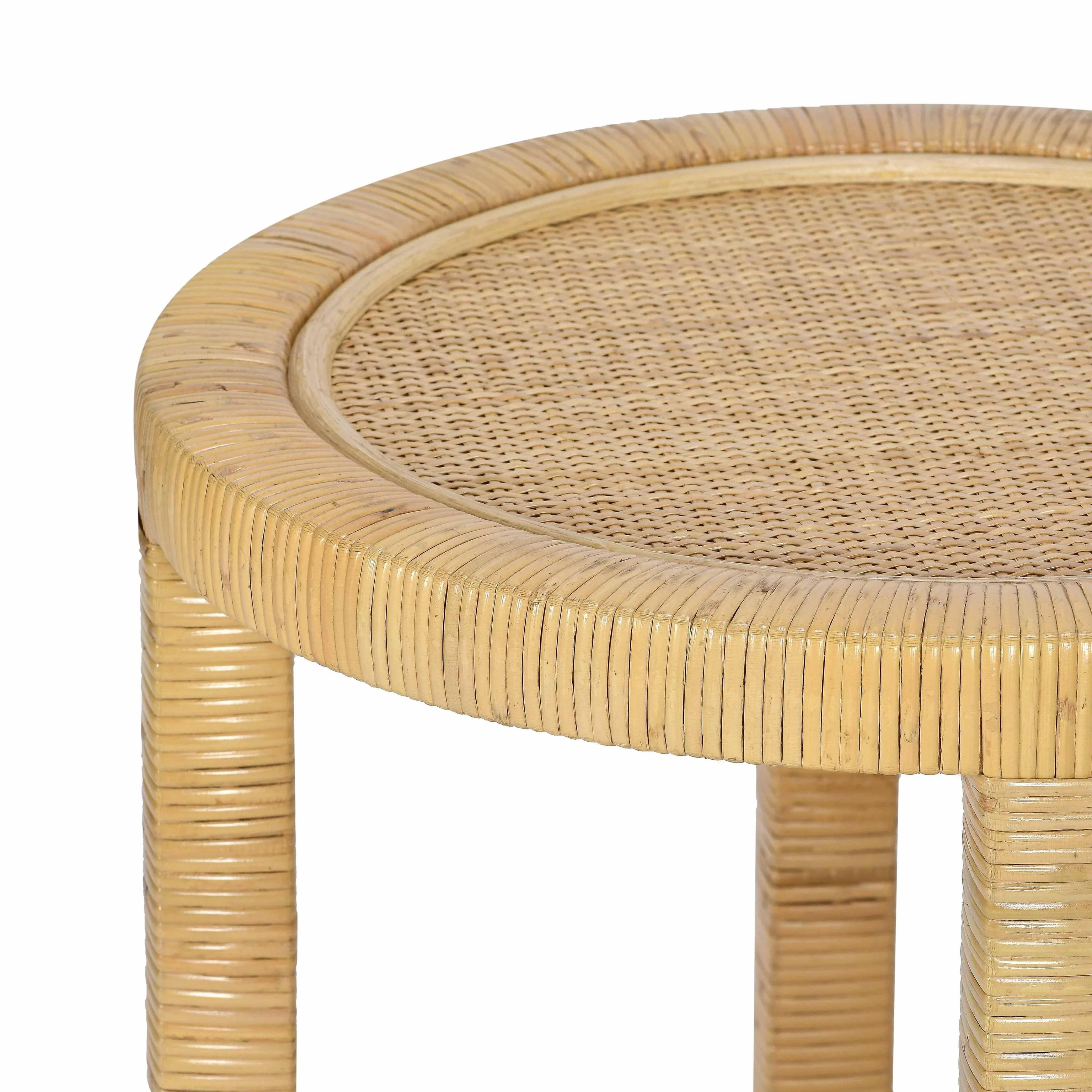 Tov Amara Natural Rattan Side Table - Image 4
