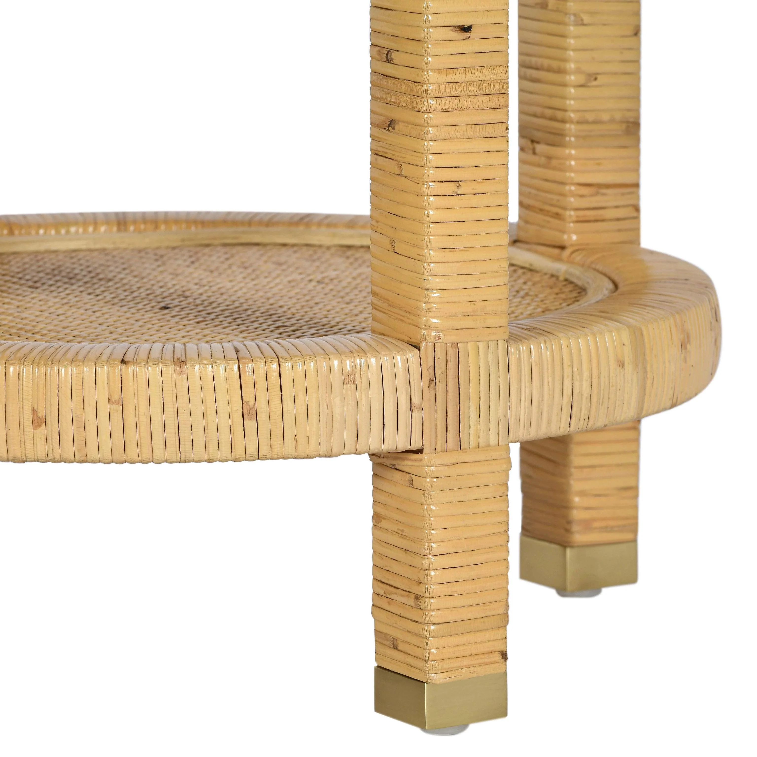 Tov Amara Natural Rattan Side Table - Image 5
