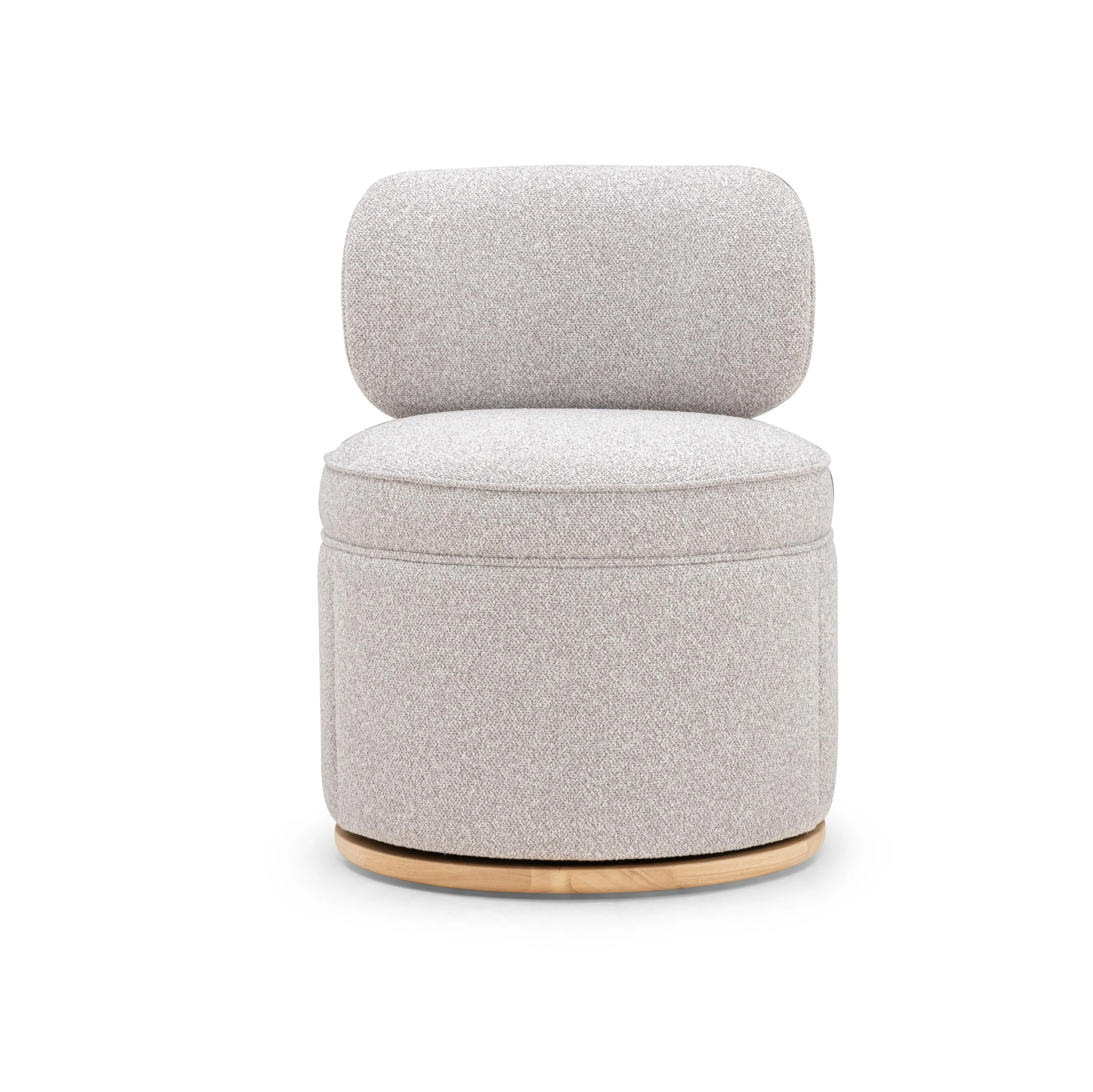 Tov Amaya Grey Textured Performance Fabric Swivel Desk Chair