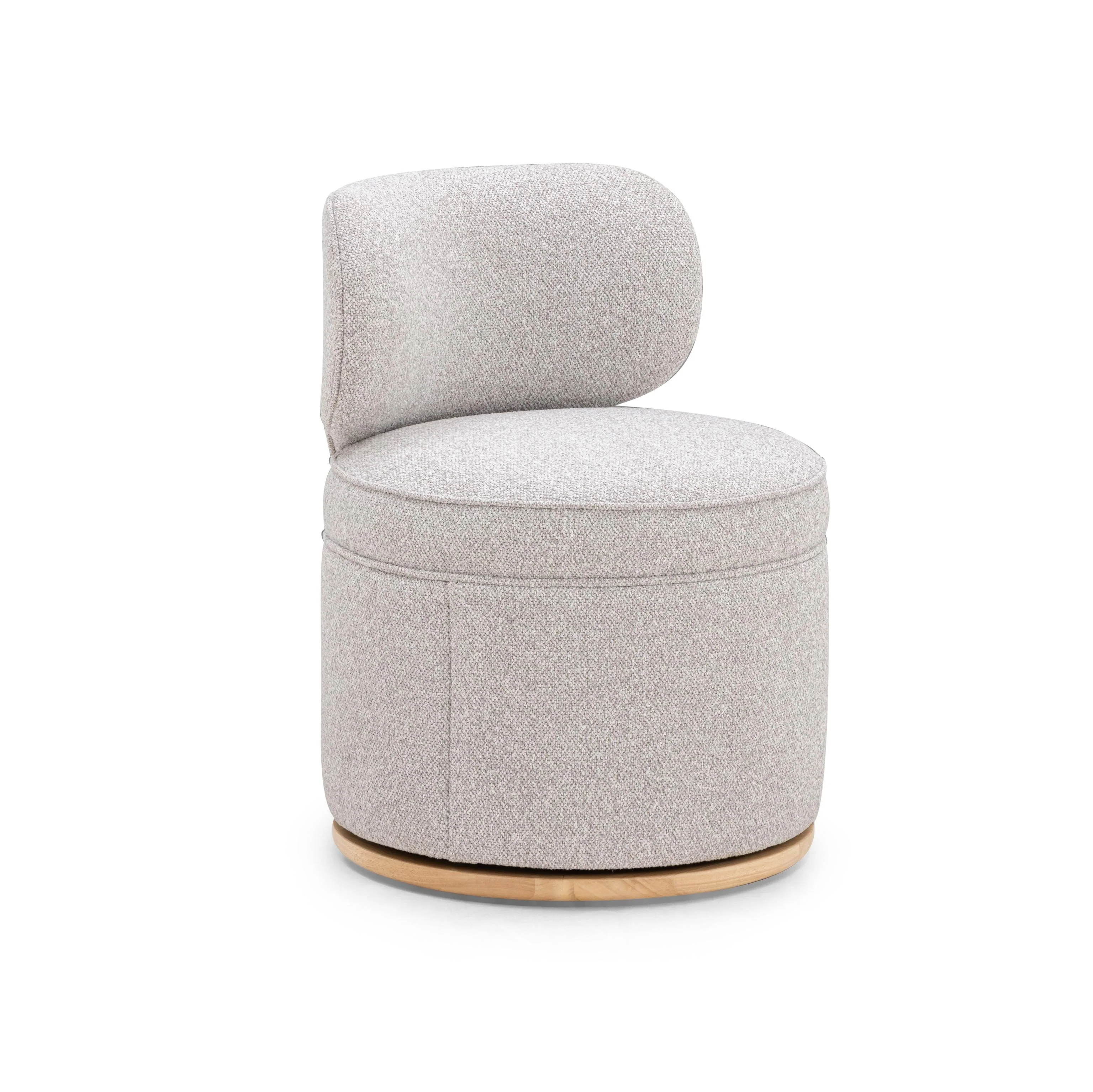 Tov Amaya Grey Textured Performance Fabric Swivel Desk Chair - Image 4