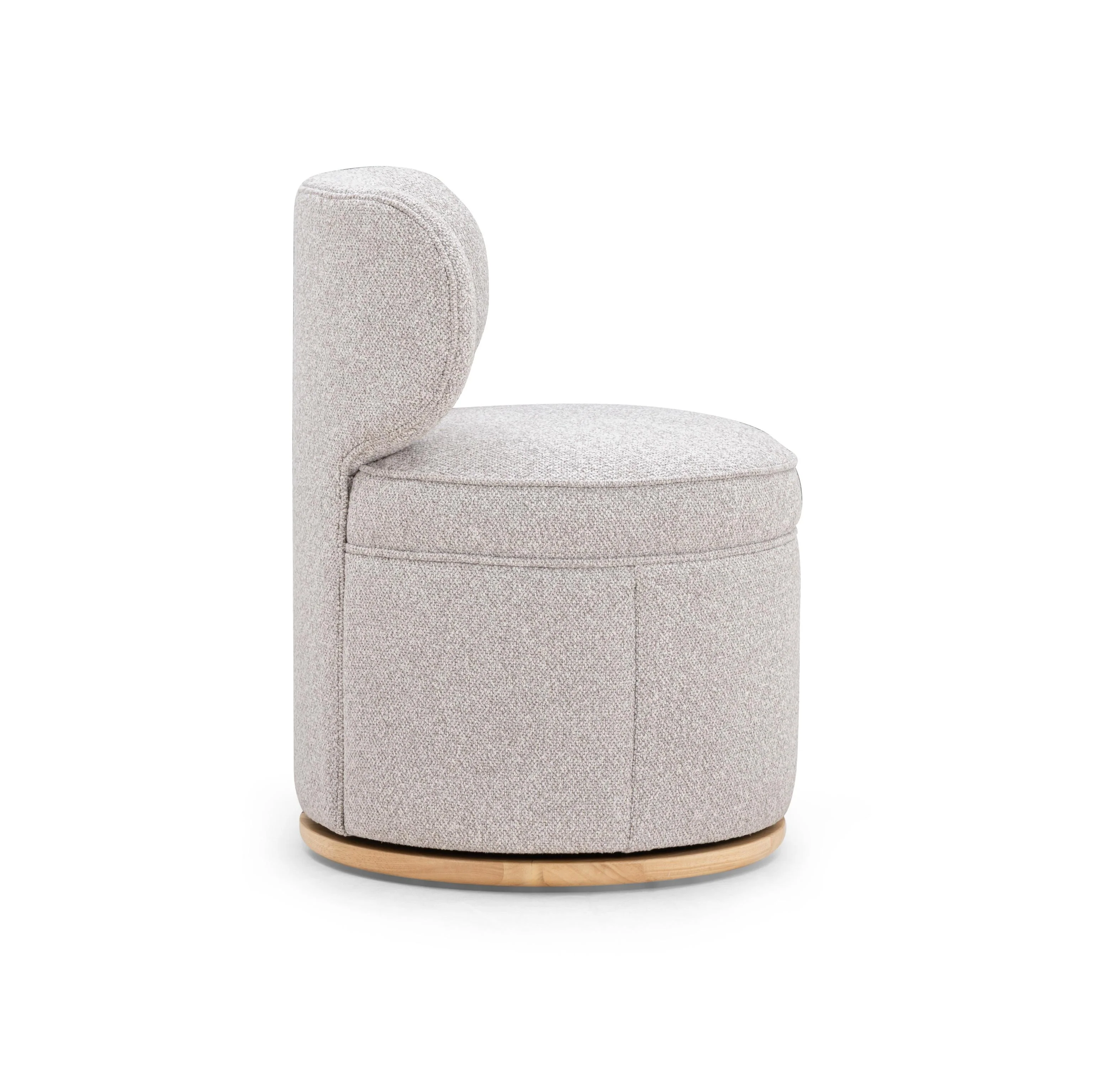 Tov Amaya Grey Textured Performance Fabric Swivel Desk Chair - Image 5