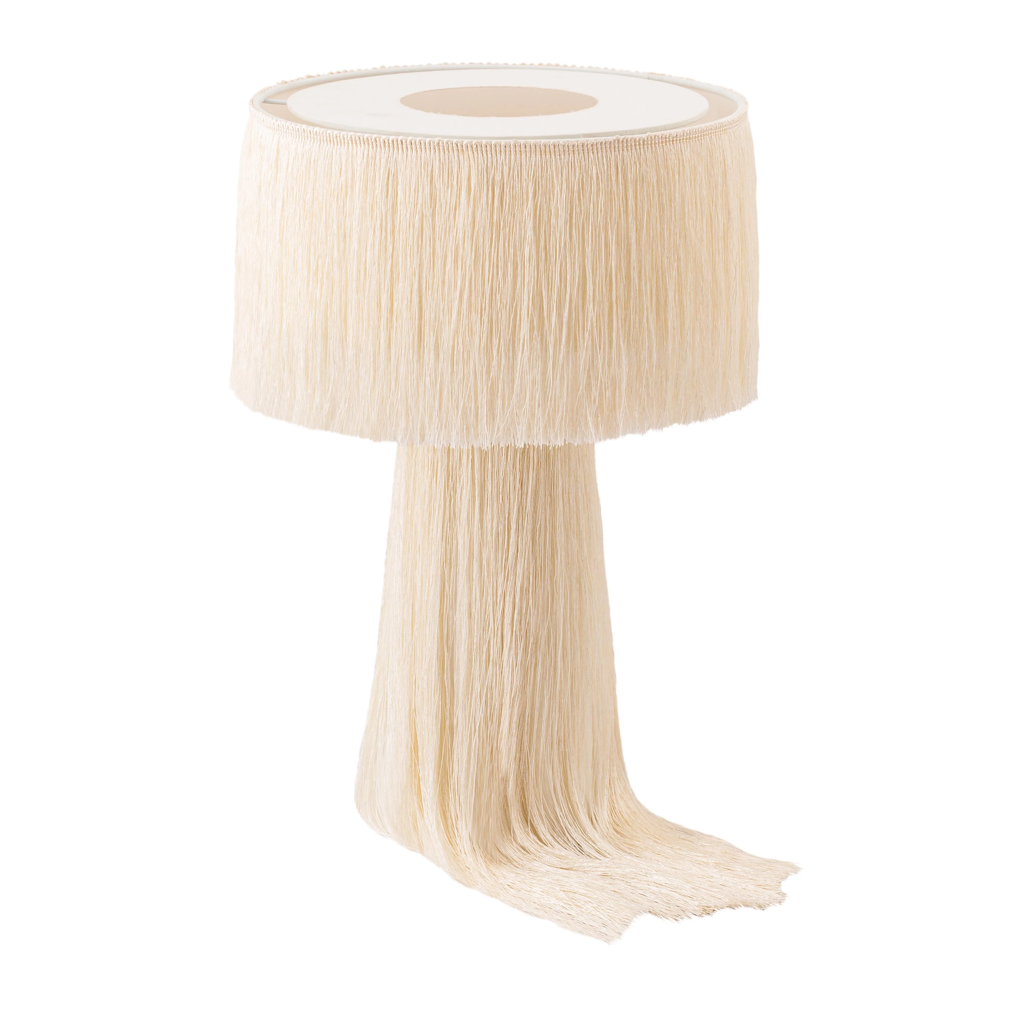 Tov Atolla Cream Tassel Table Lamp - Image 3