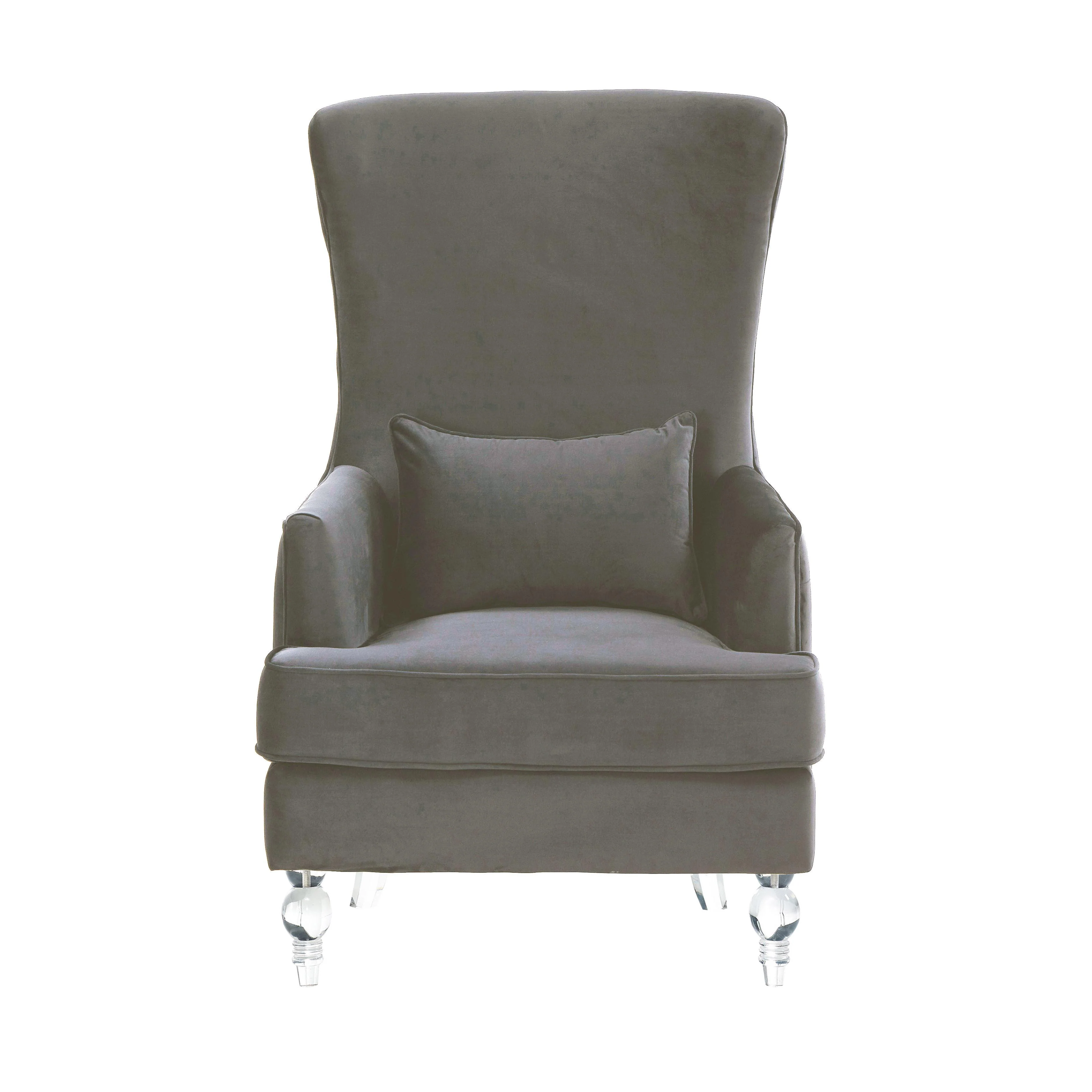 Tov Aubree Performance Velvet Chair With Acrylic Legs - Image 2