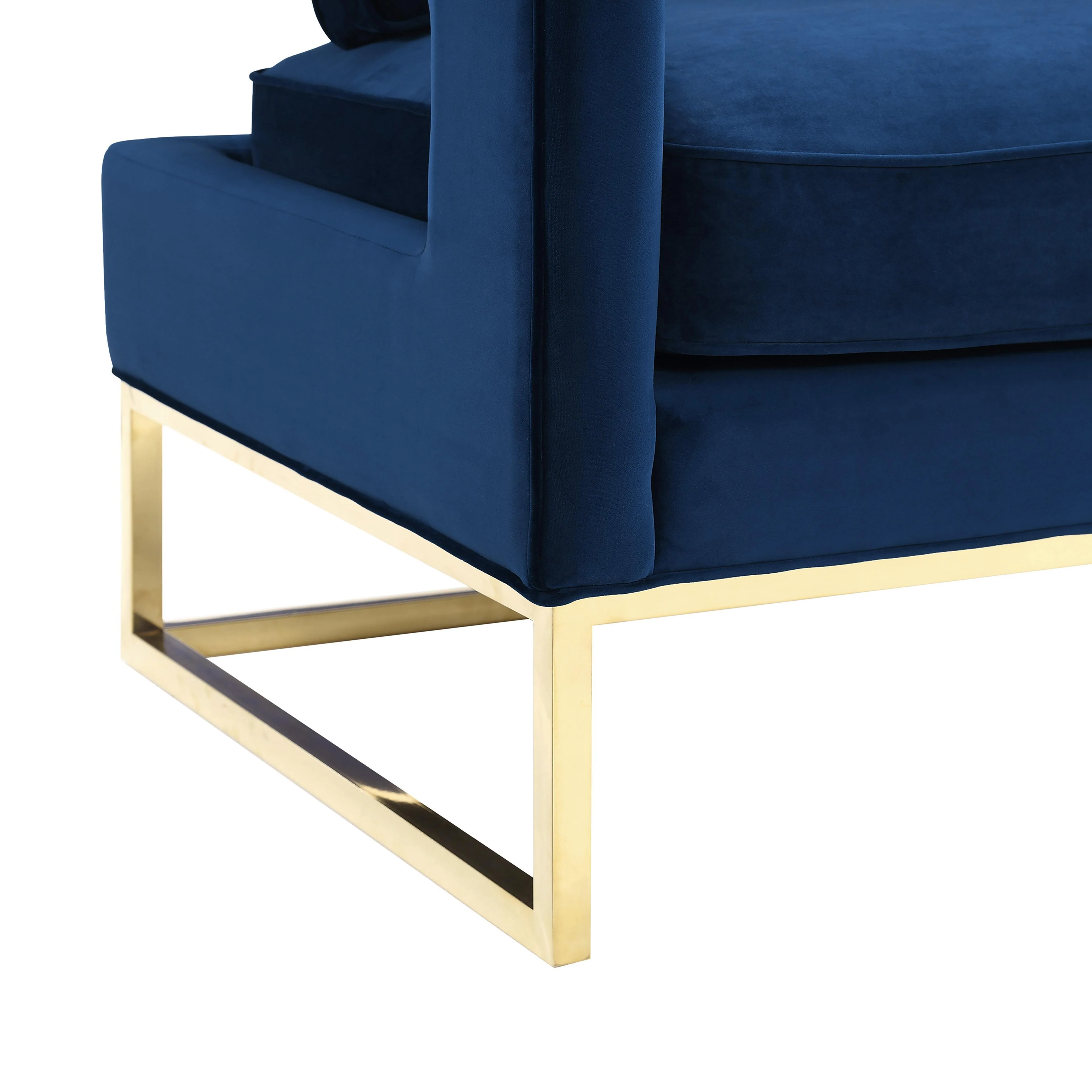 Tov Avery Navy Velvet Chair - Image 2