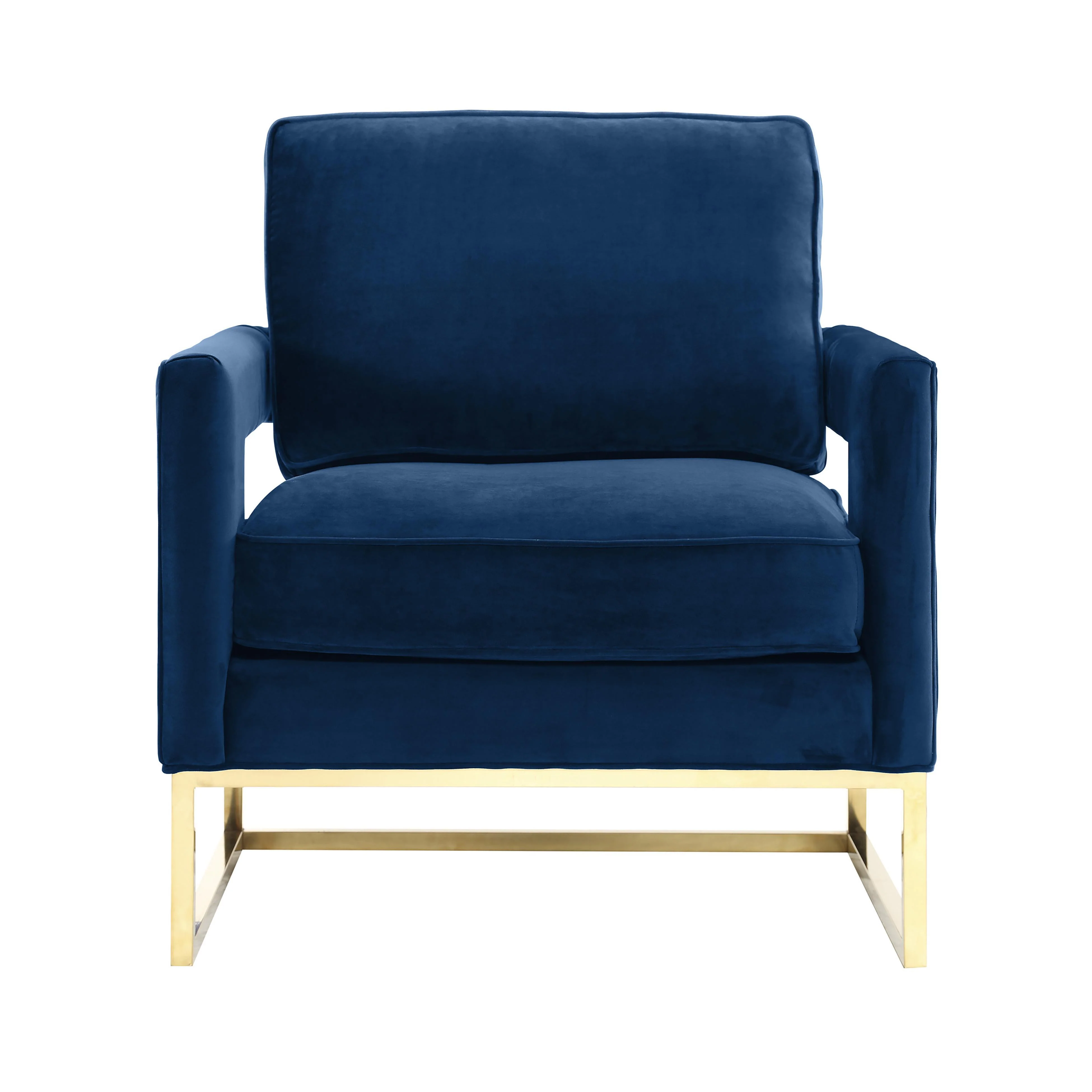Tov Avery Navy Velvet Chair - Image 3