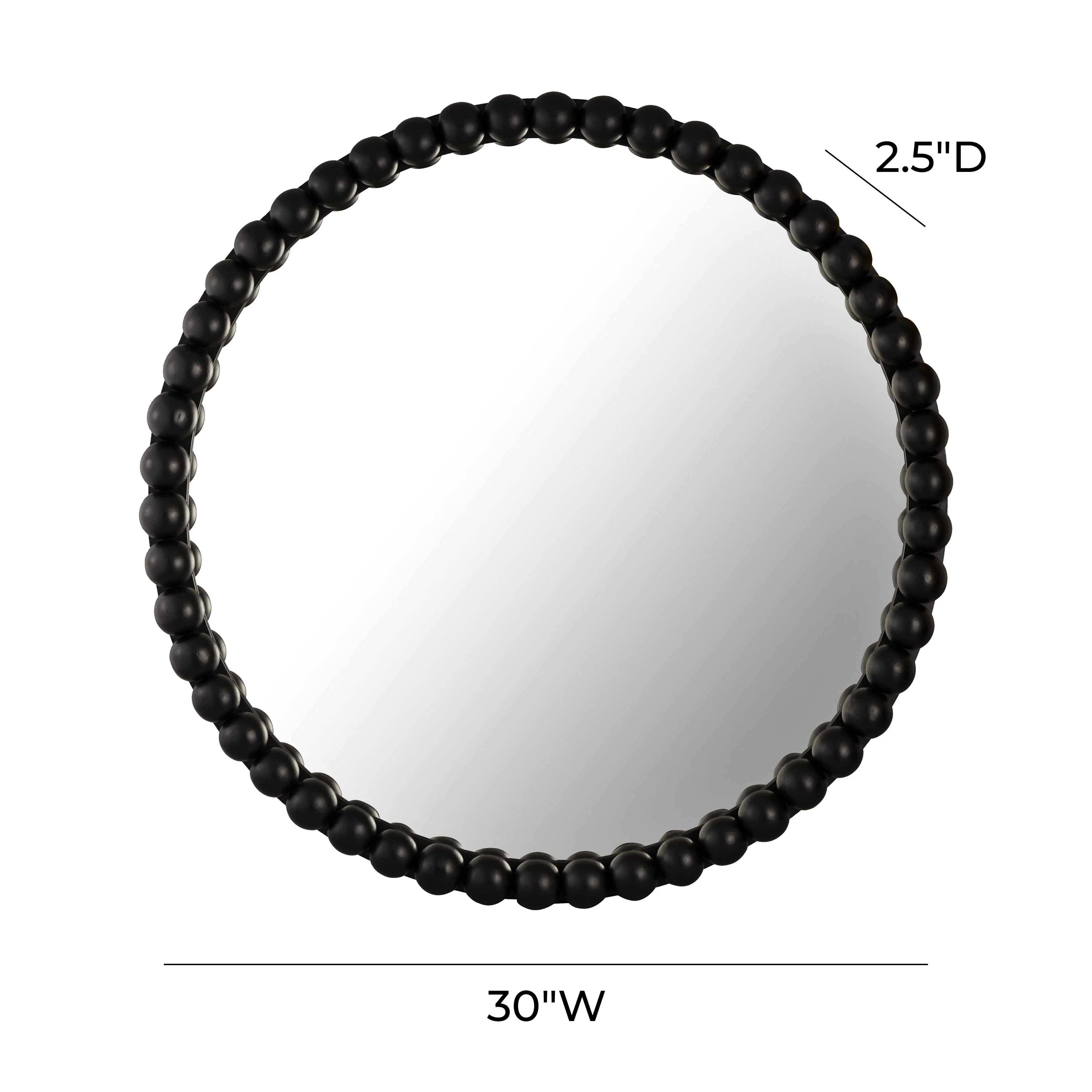 Tov Baria Black Wooden Mirror - Image 6