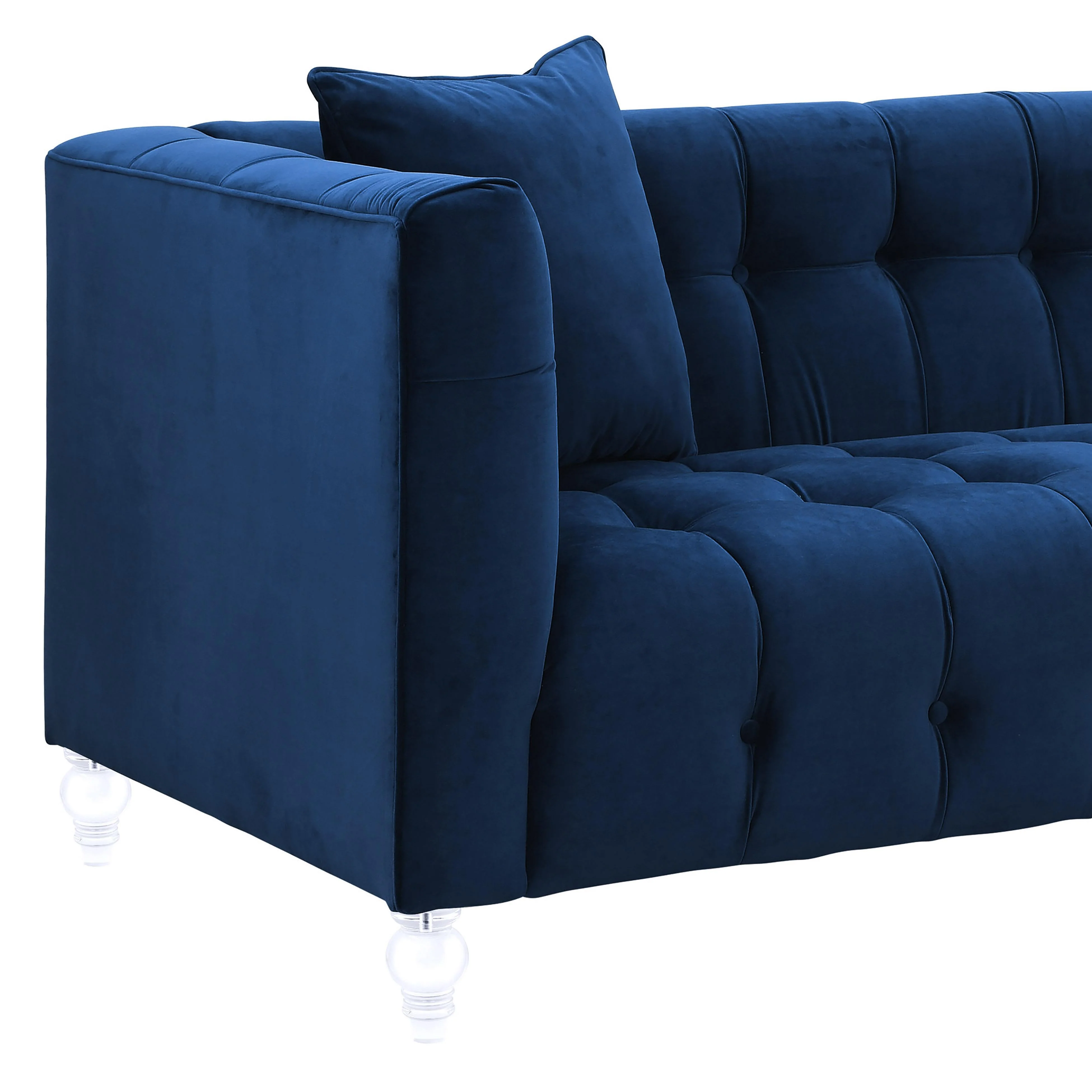 Tov Bea Navy Velvet Sofa - Image 3