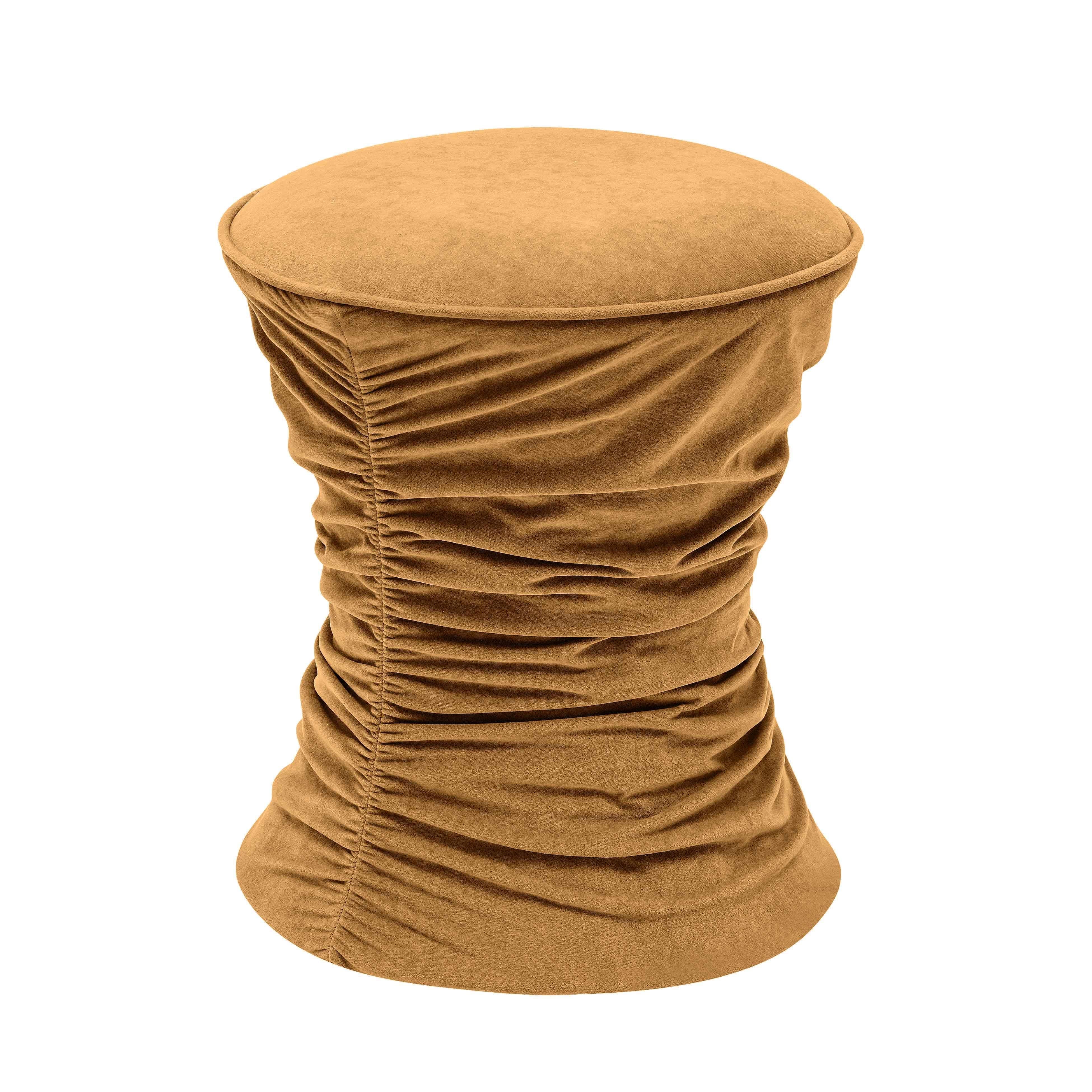 Tov Bounce Ruched Performance Velvet Adjustable Ottoman
