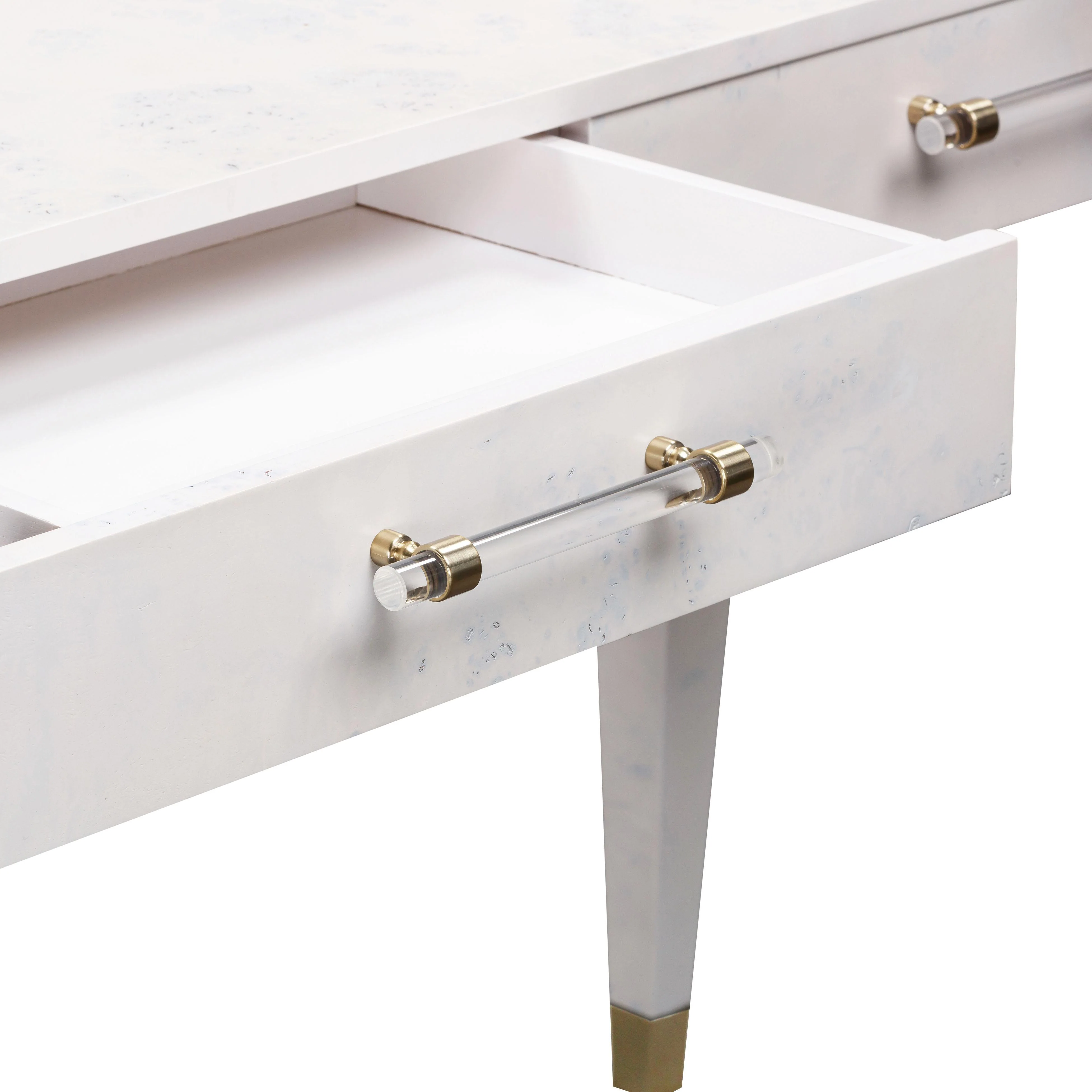 Tov Brandyss White Burl Work Desk - Image 4