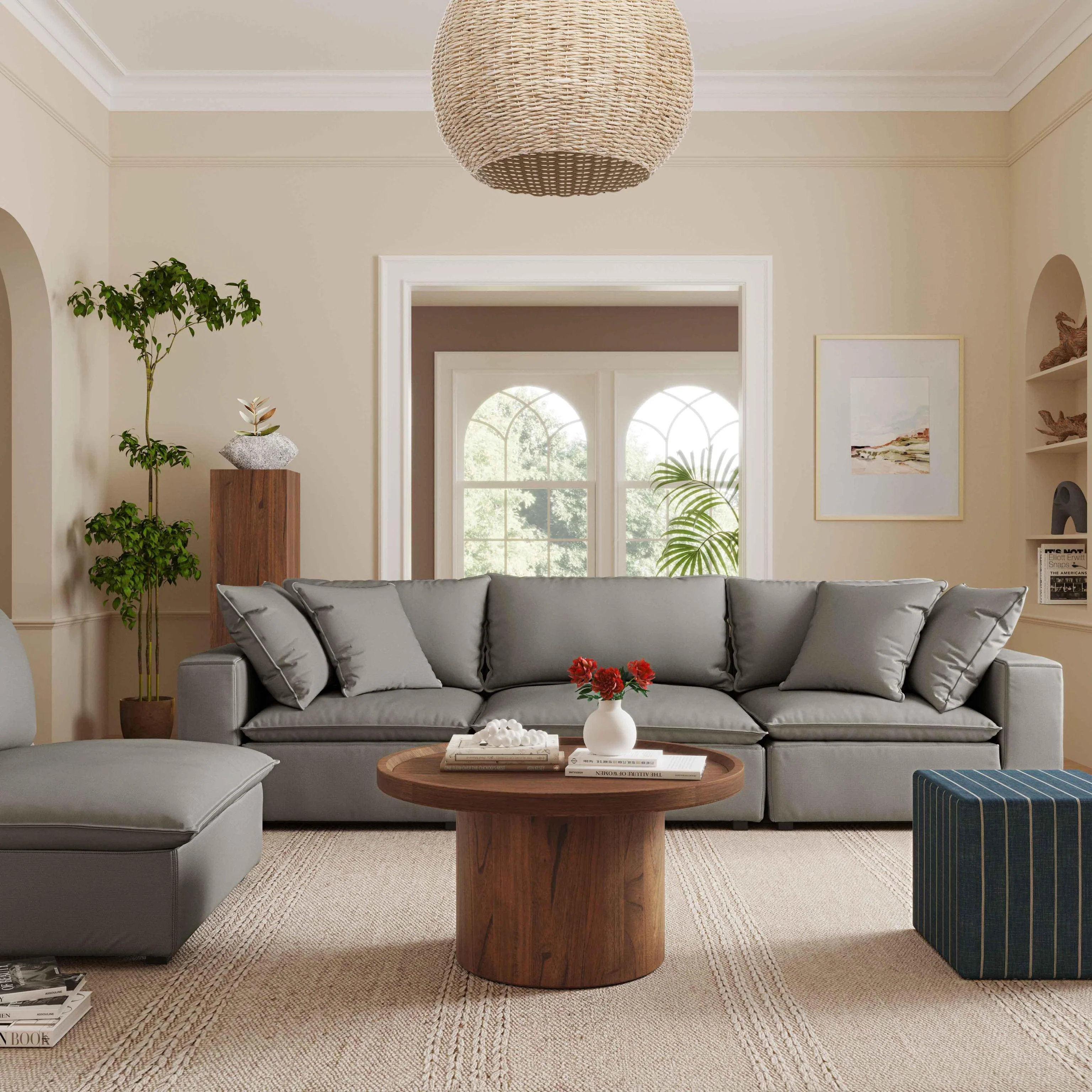 Tov Cali 120" Performance Fabric Modular Sofa - Image 5