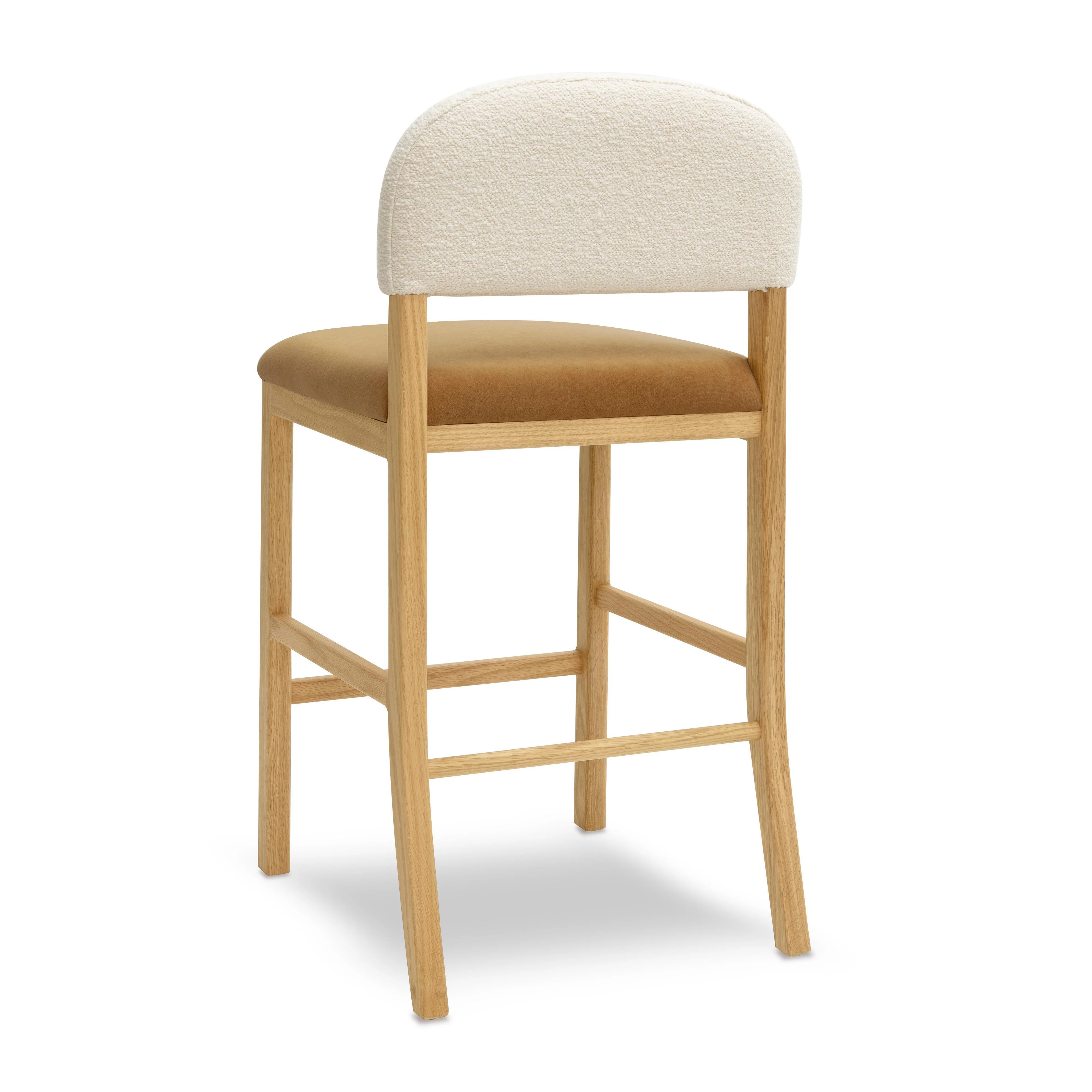Tov Calla Cognac Performance Velvet Counter Stool - Image 2