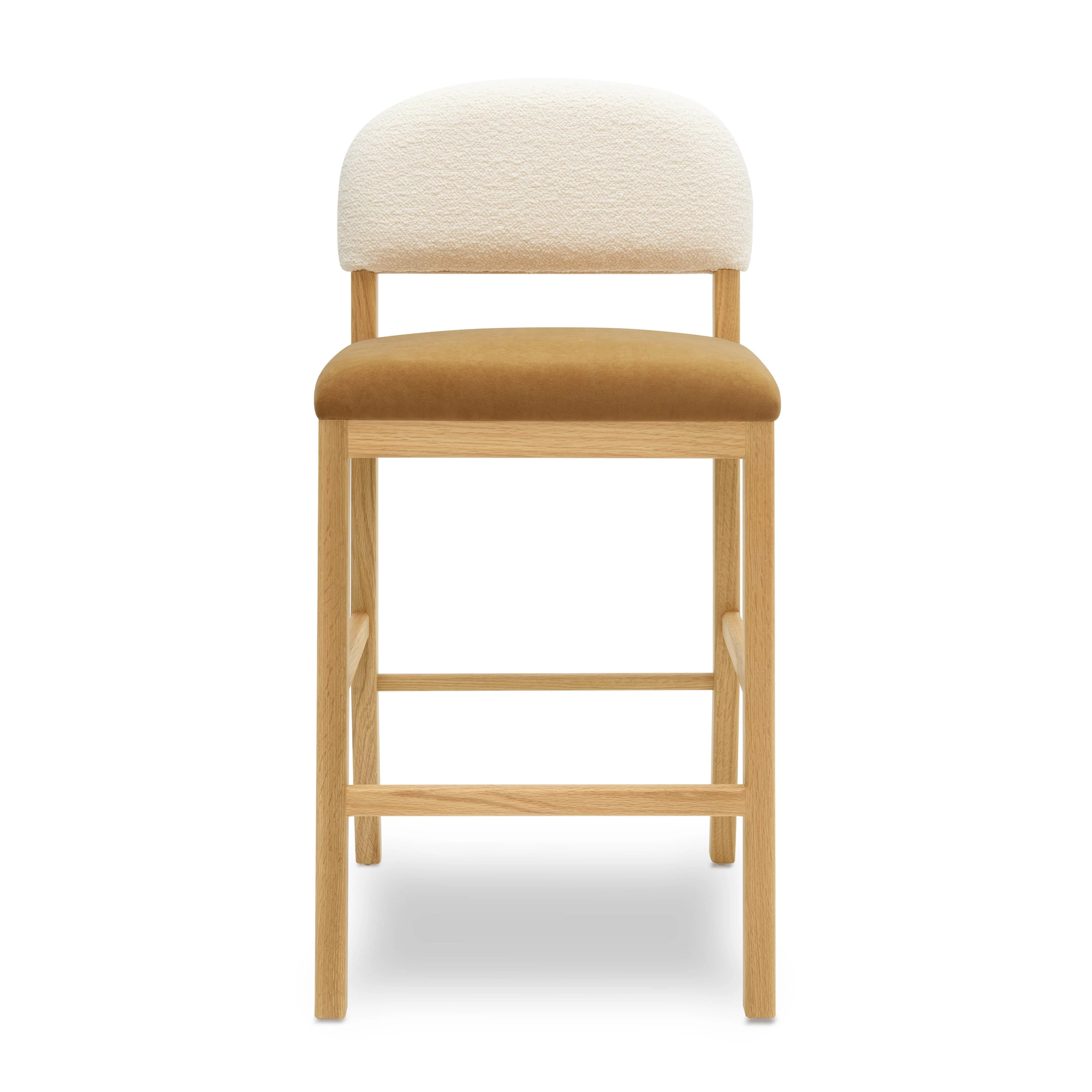 Tov Calla Cognac Performance Velvet Counter Stool - Image 3