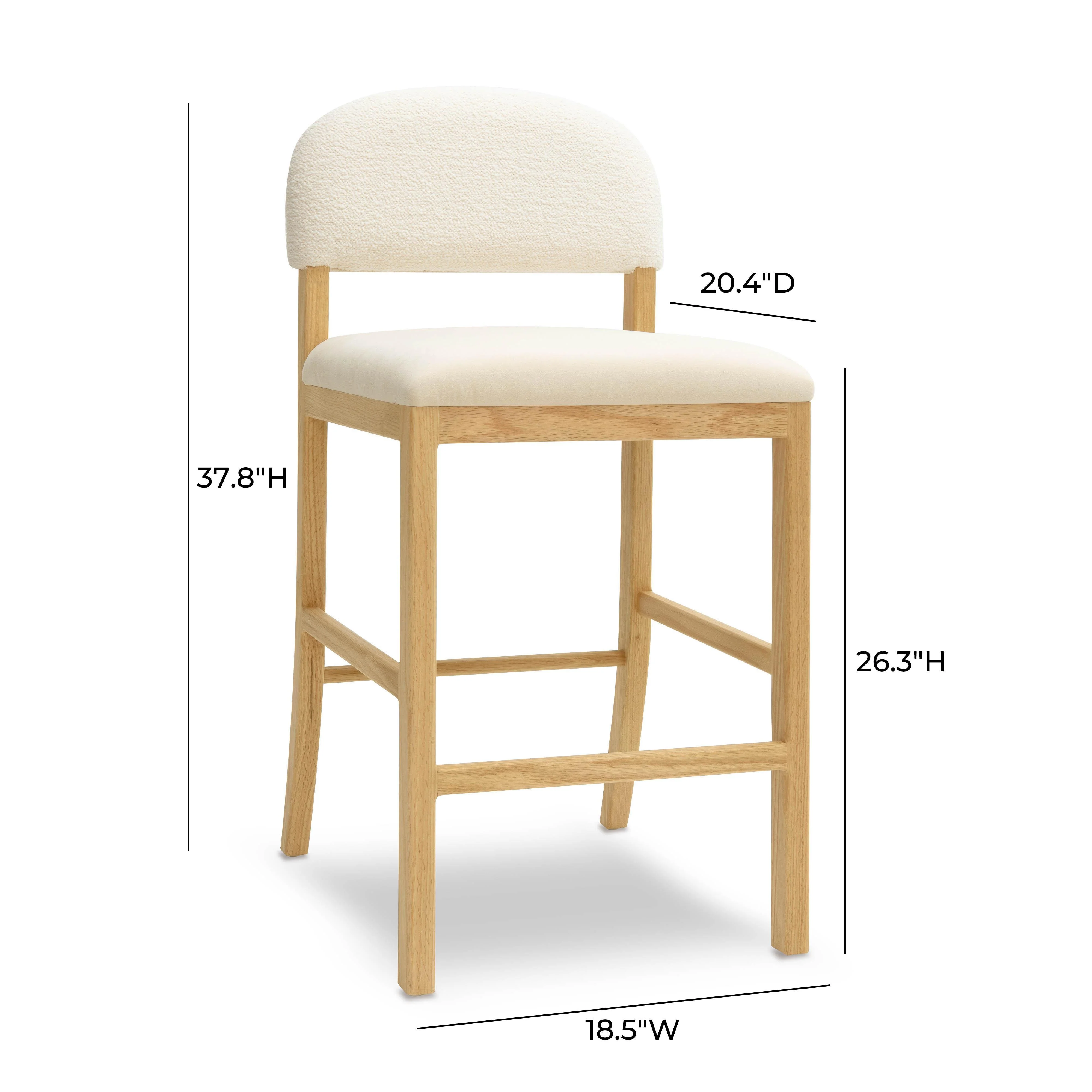 Tov Calla Performance Velvet Counter Stool - Image 6