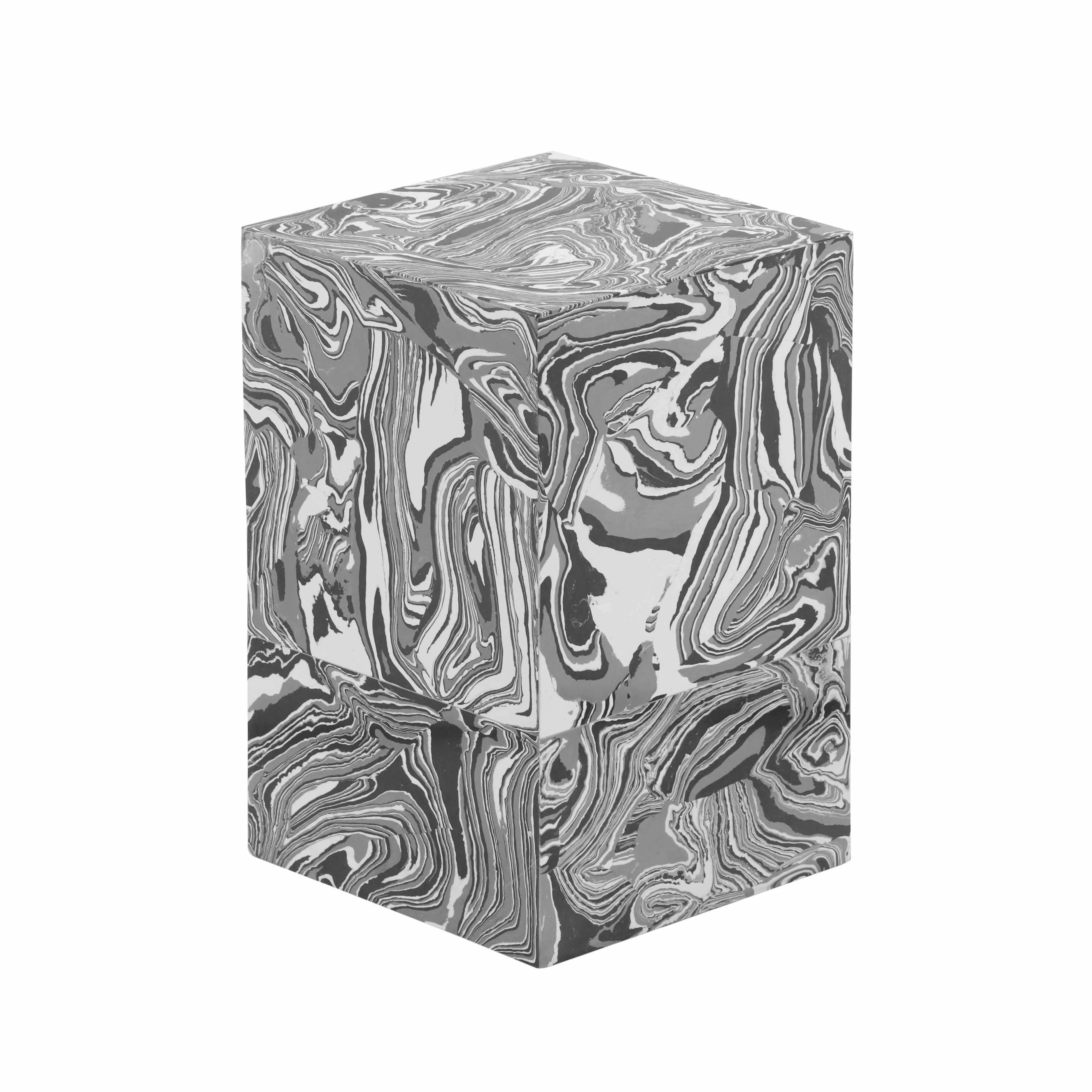 Tov Camryn Swirled Resin Side Table