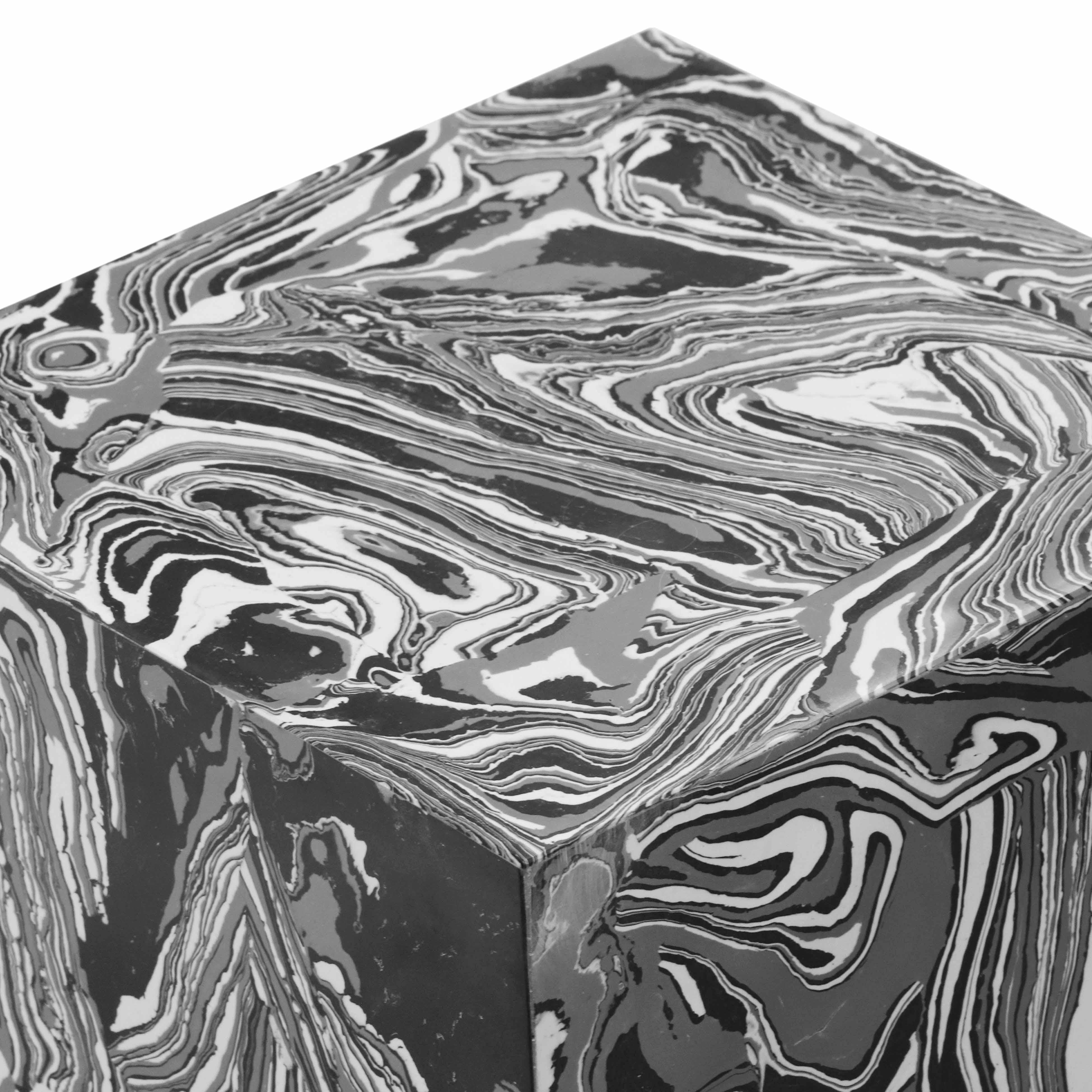 Tov Camryn Swirled Resin Side Table - Image 5
