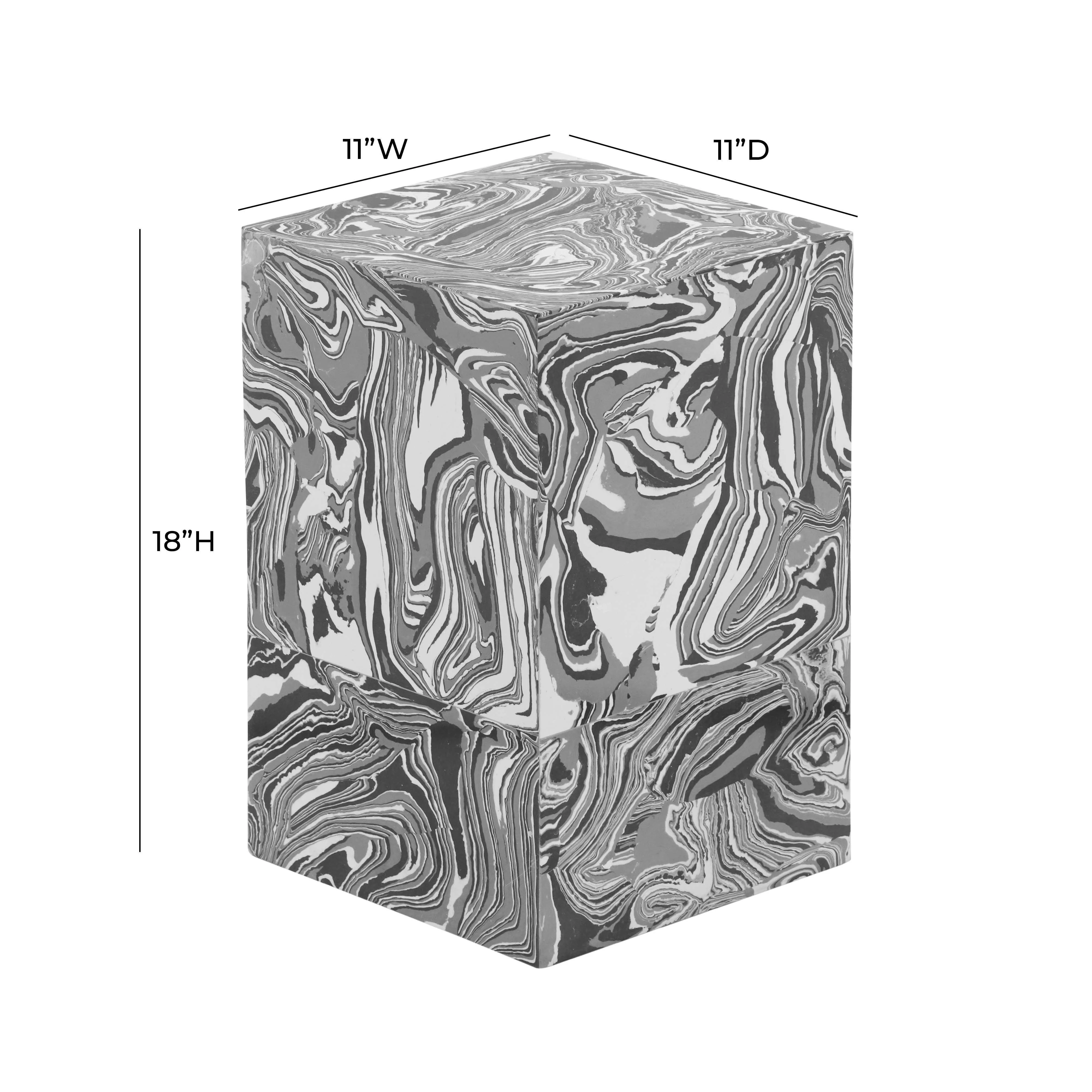 Tov Camryn Swirled Resin Side Table - Image 6