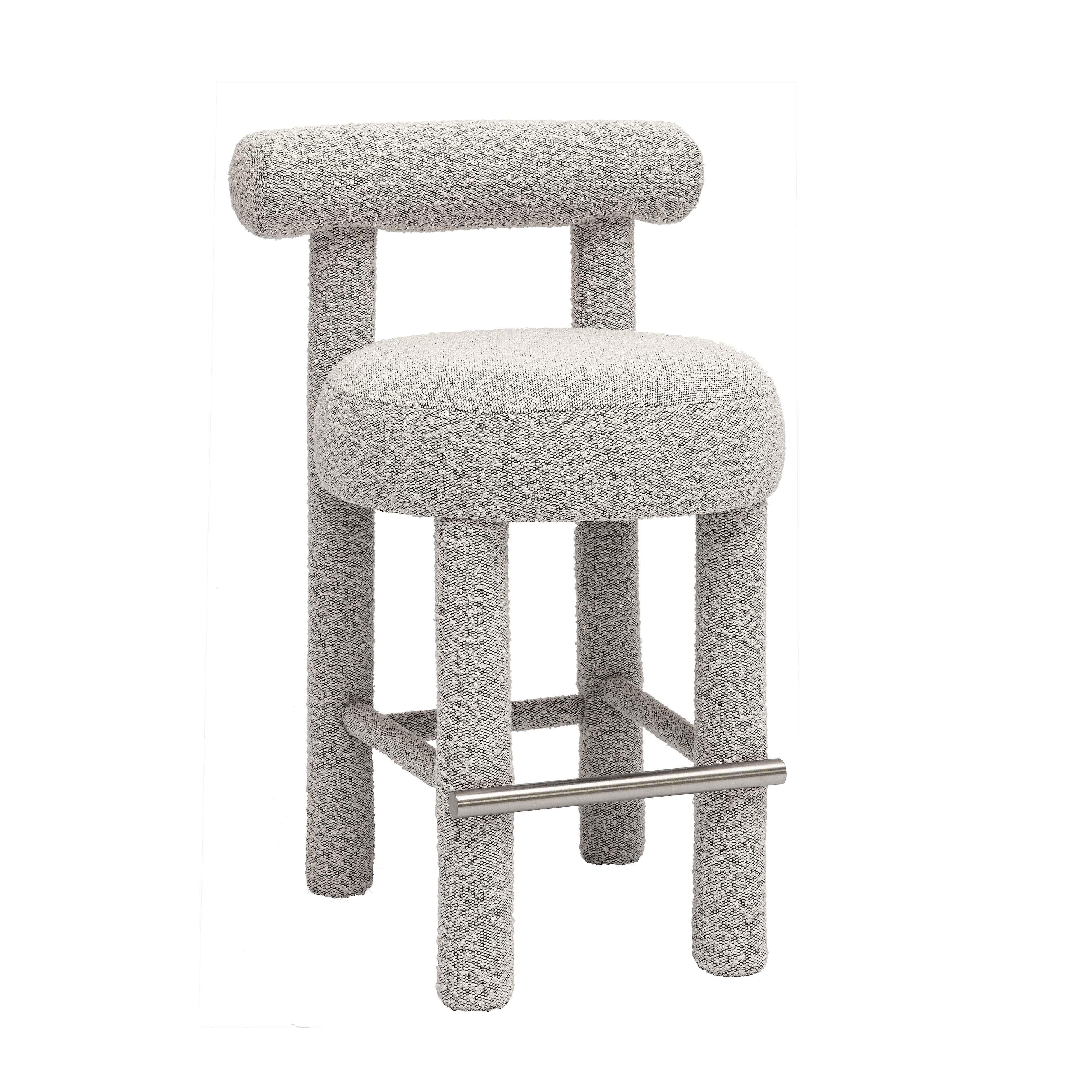 Tov Carmel Black &Amp; White Performance Boucle Counter Stool