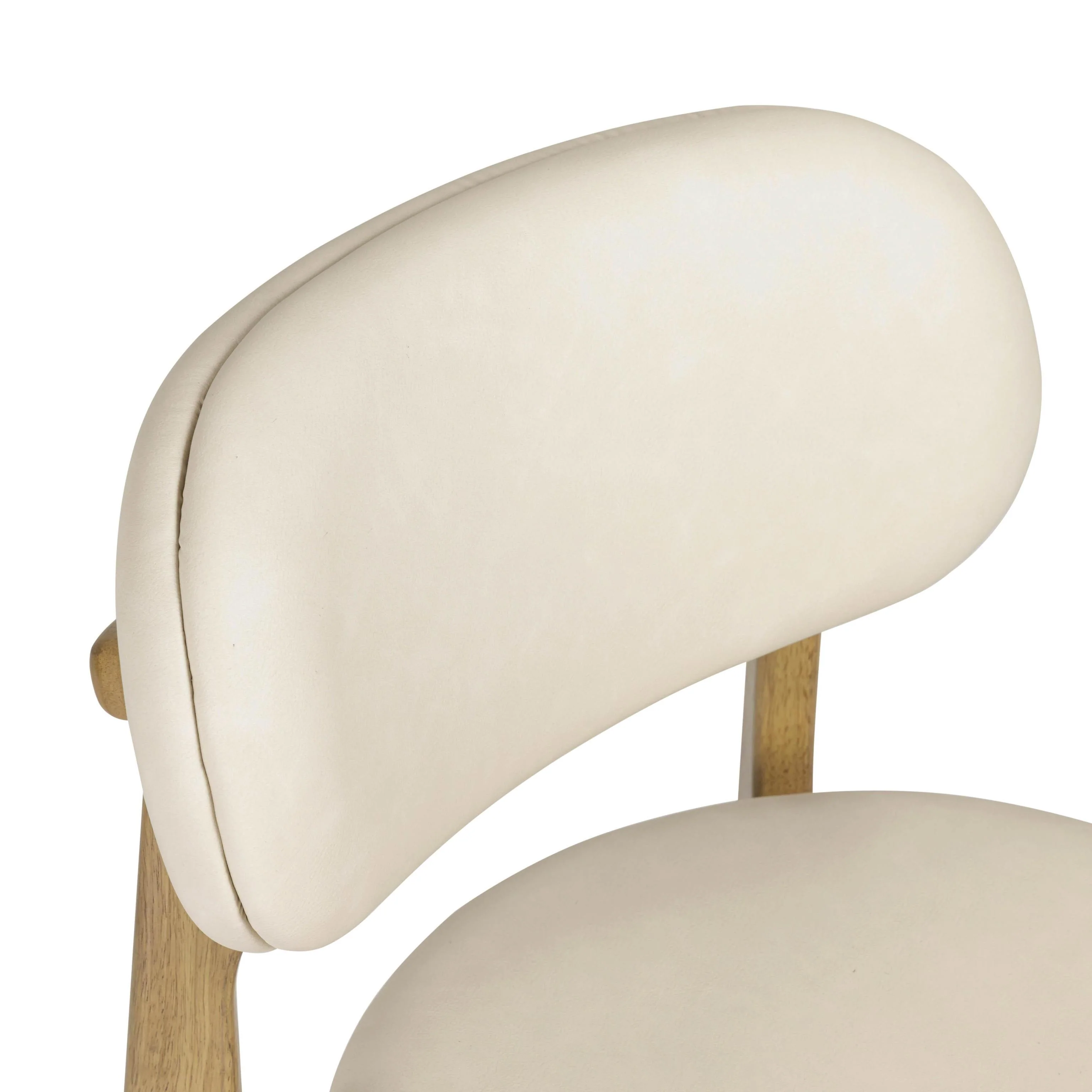Tov Carnation Cream Performance Vegan Leather Dining Chair - Image 7