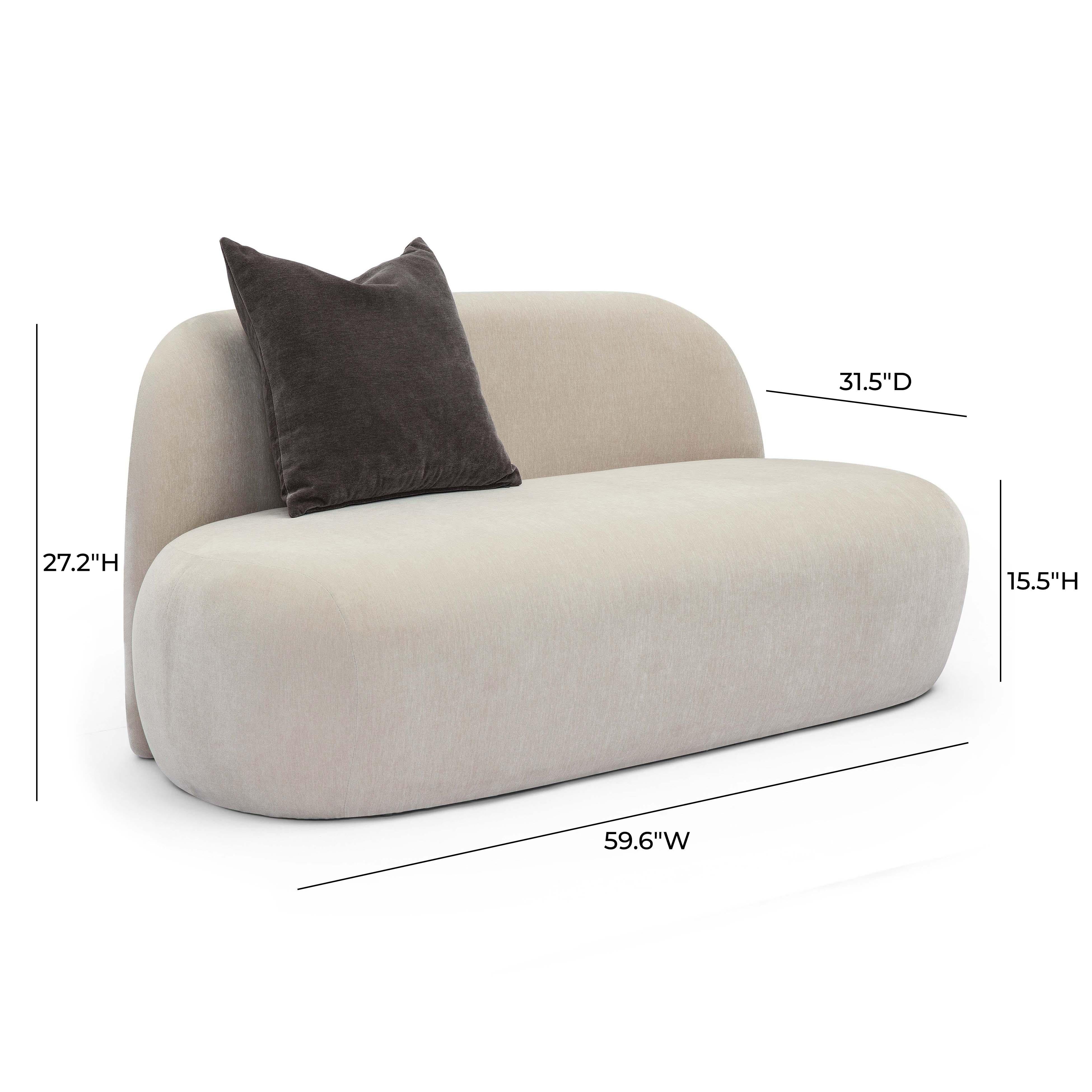 Tov Carraway 60" Upcycled Contract-Grade Chenille Loveseat - Image 7