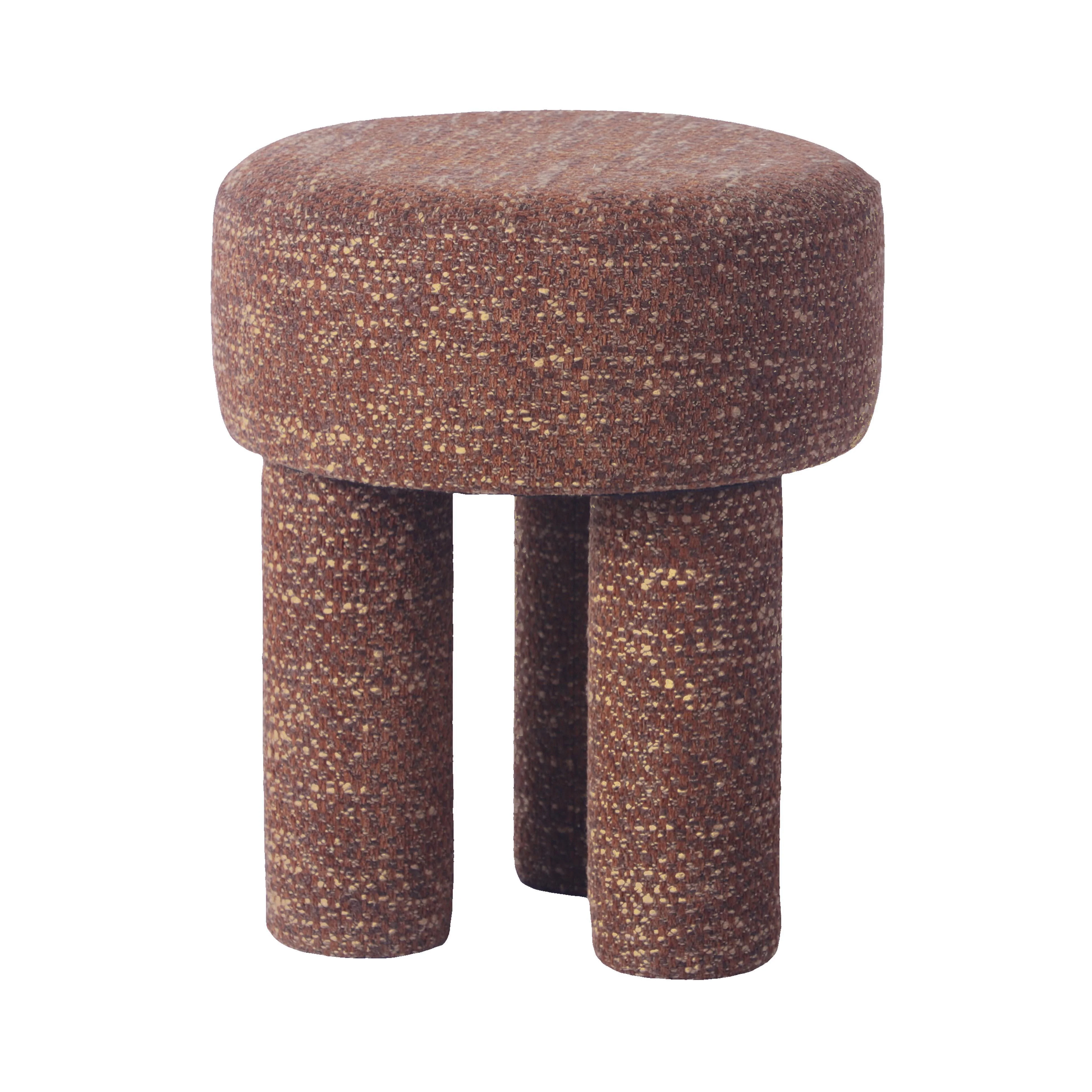 Tov Claire Nubby Performance Fabric Accent Stool - Image 2