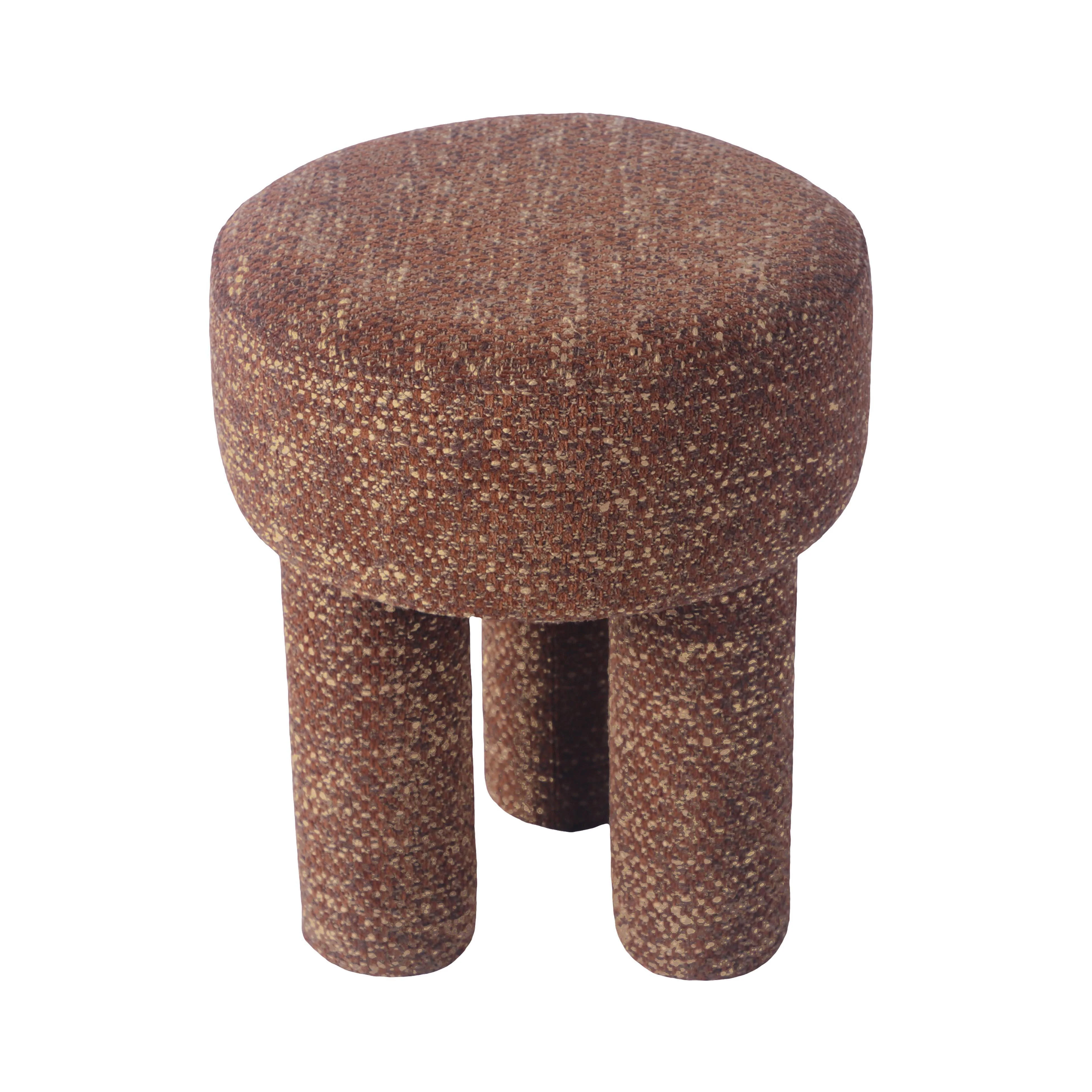 Tov Claire Nubby Performance Fabric Accent Stool - Image 4