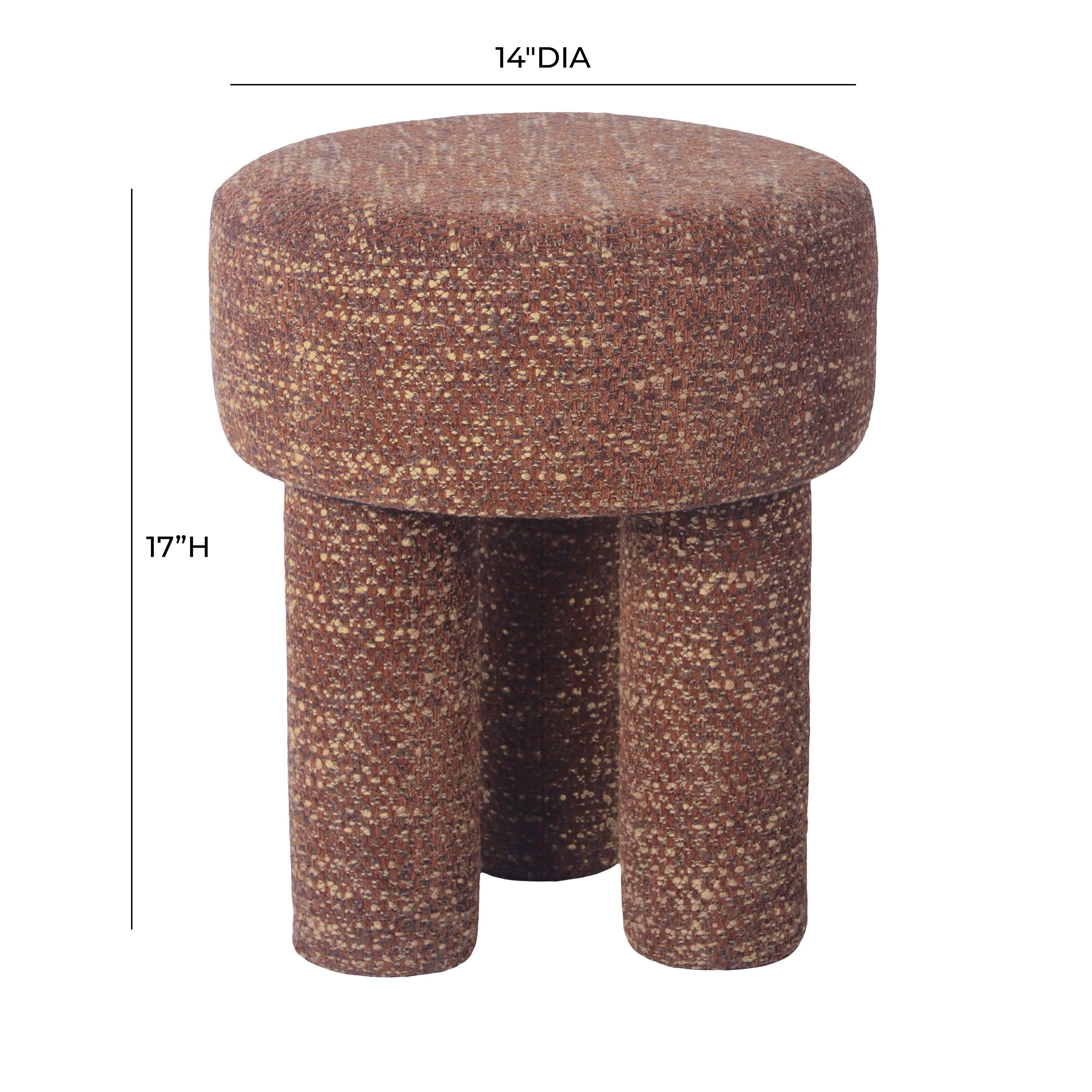 Tov Claire Nubby Performance Fabric Accent Stool - Image 7