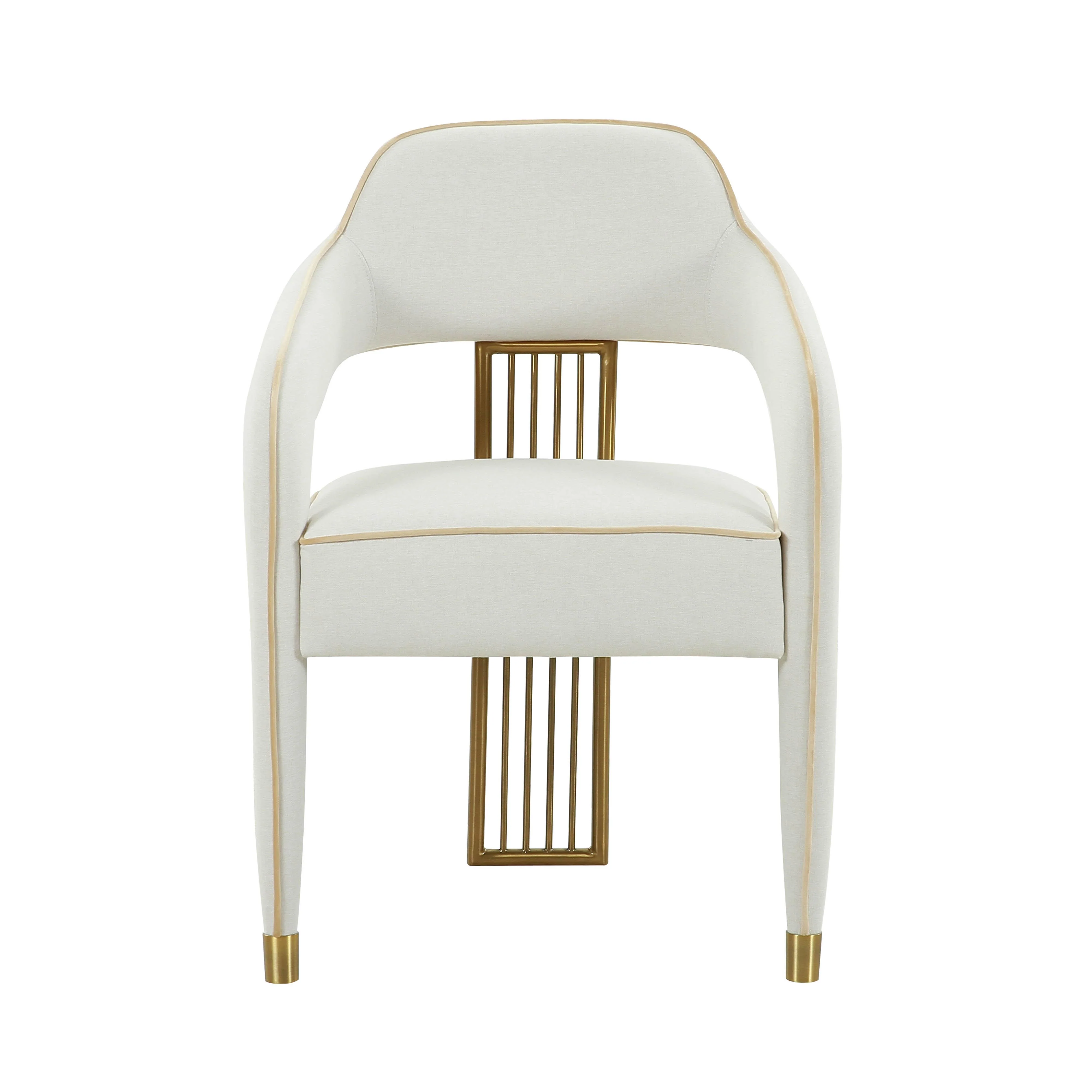 Tov Corralis Cream Performance Linen Dining Chair - Image 3