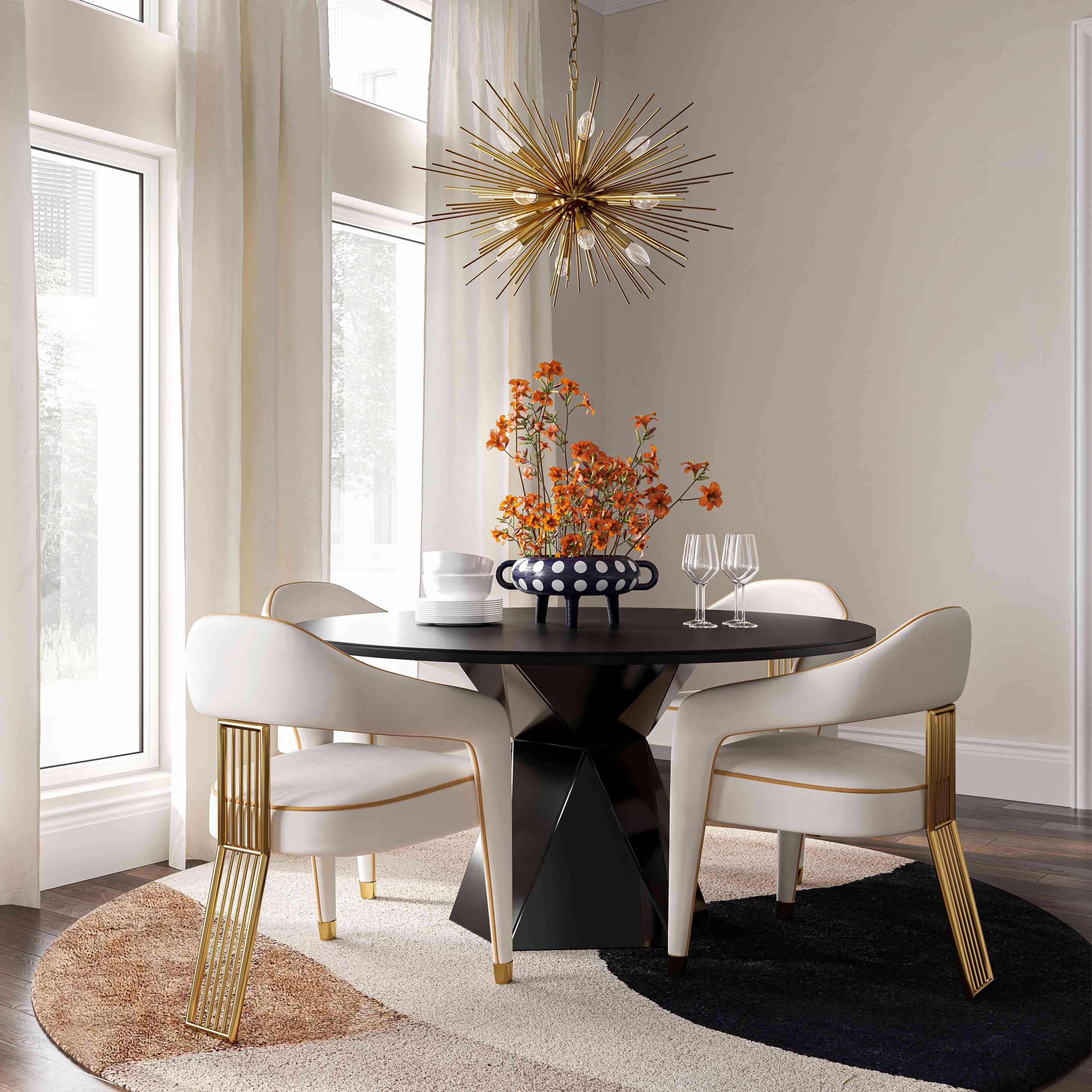 Tov Corralis Cream Performance Linen Dining Chair - Image 4