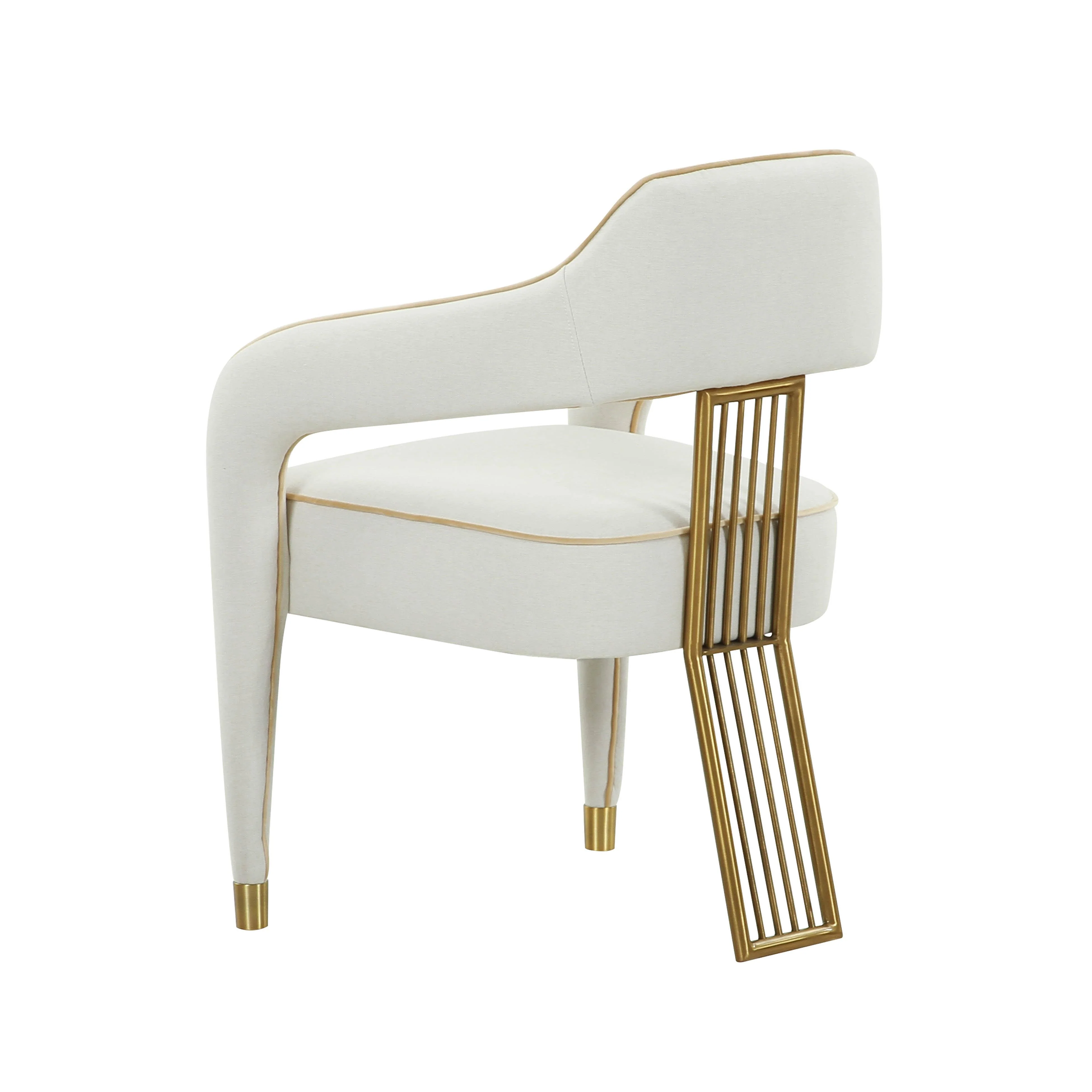 Tov Corralis Cream Performance Linen Dining Chair - Image 5